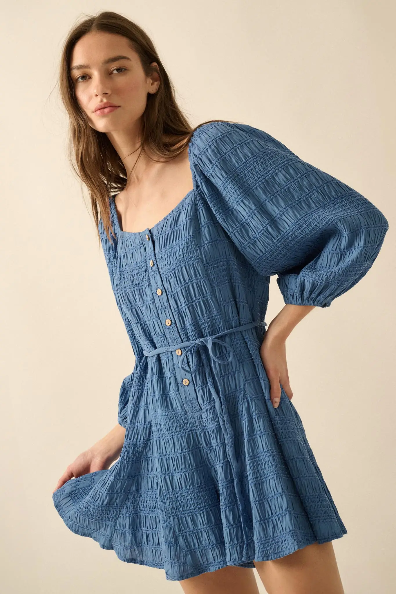 Day by Day Smocked Bubble-Sleeve Romper - Image 10