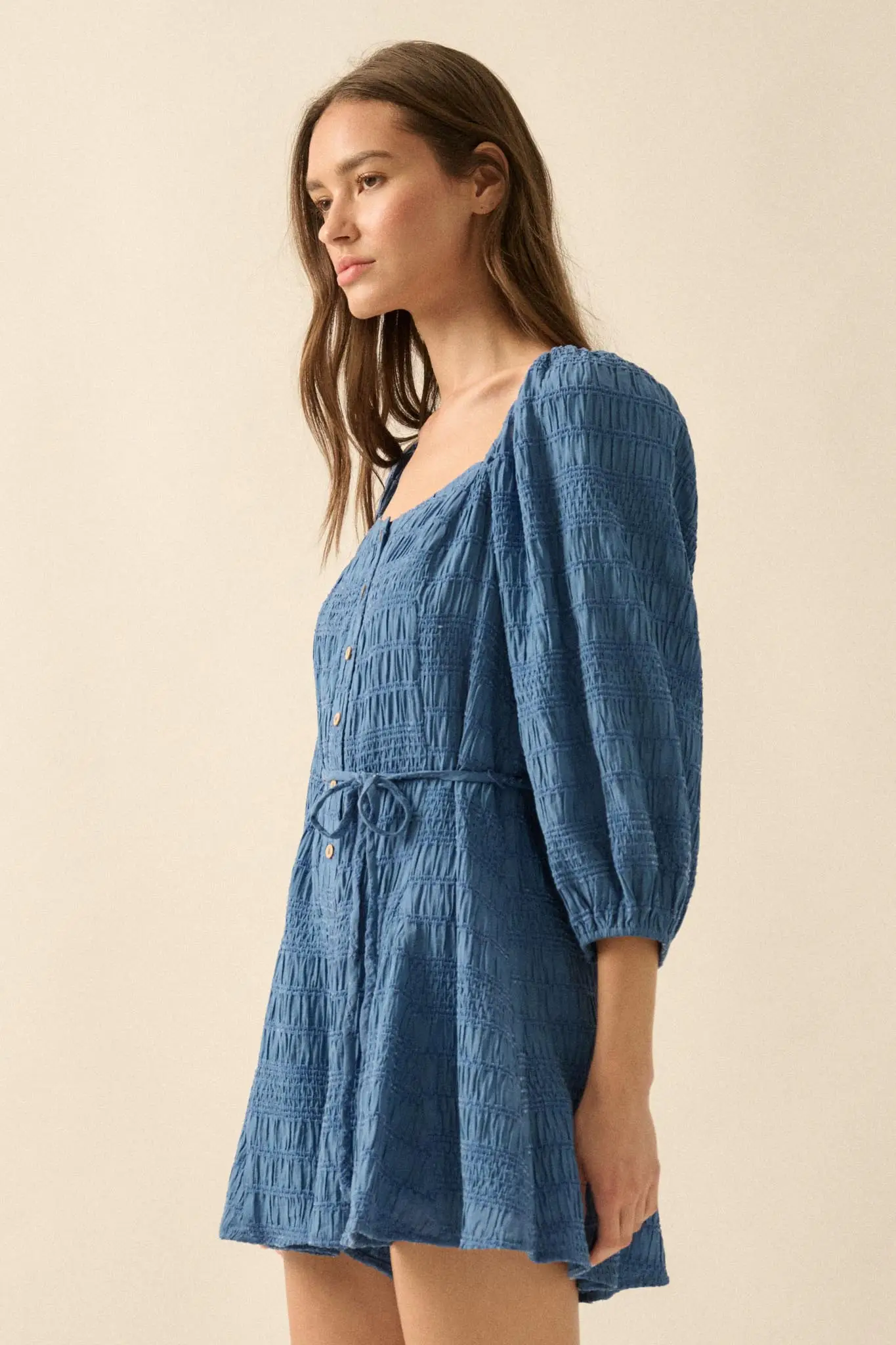 Day by Day Smocked Bubble-Sleeve Romper - Image 14