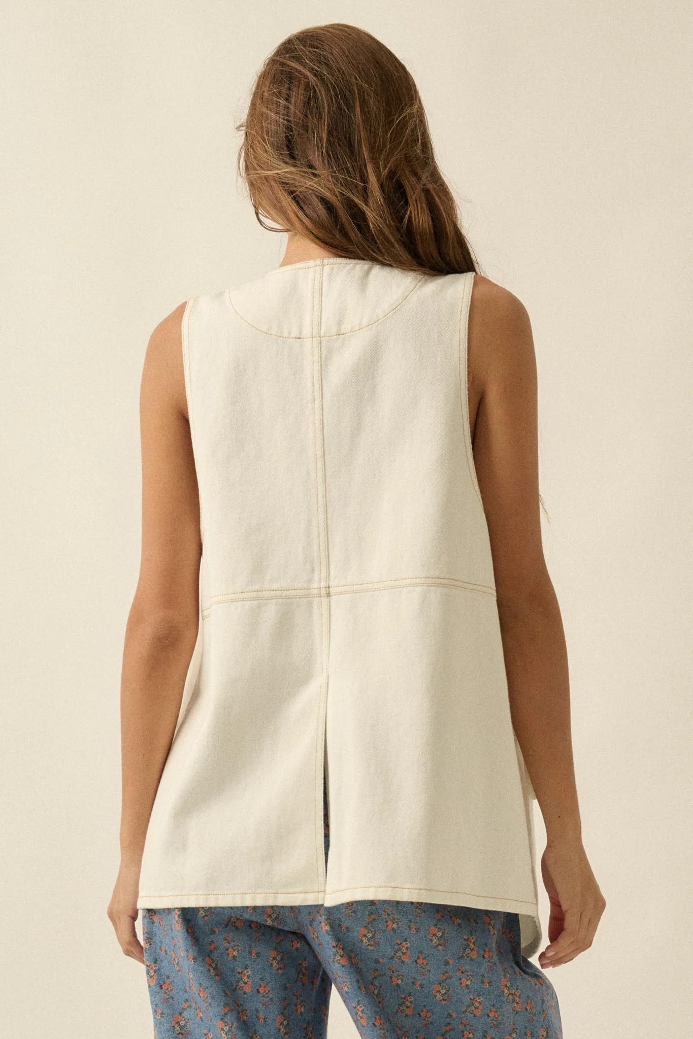 Days Go By Denim Snap-Front Vest - Image 18