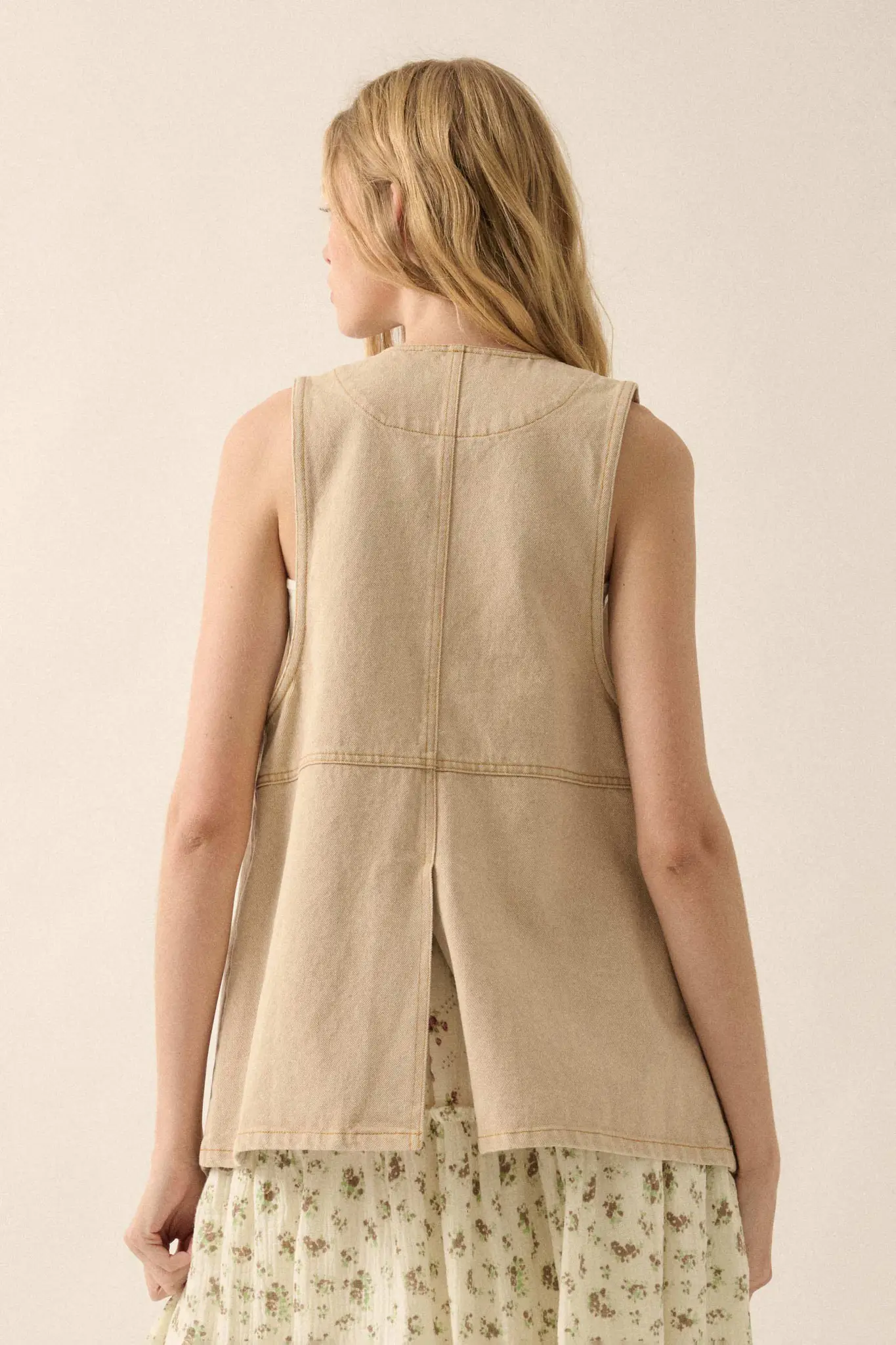 Days Go By Denim Snap-Front Vest - Image 33
