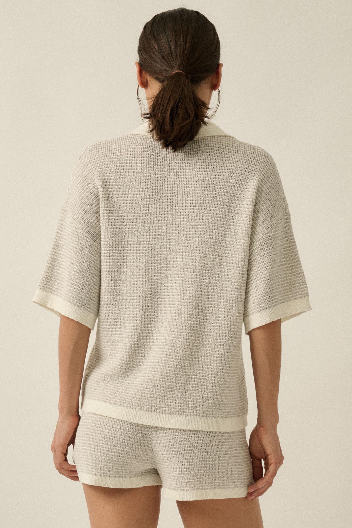 Days of Joy Striped Short-Sleeve Polo Sweater - Image 18