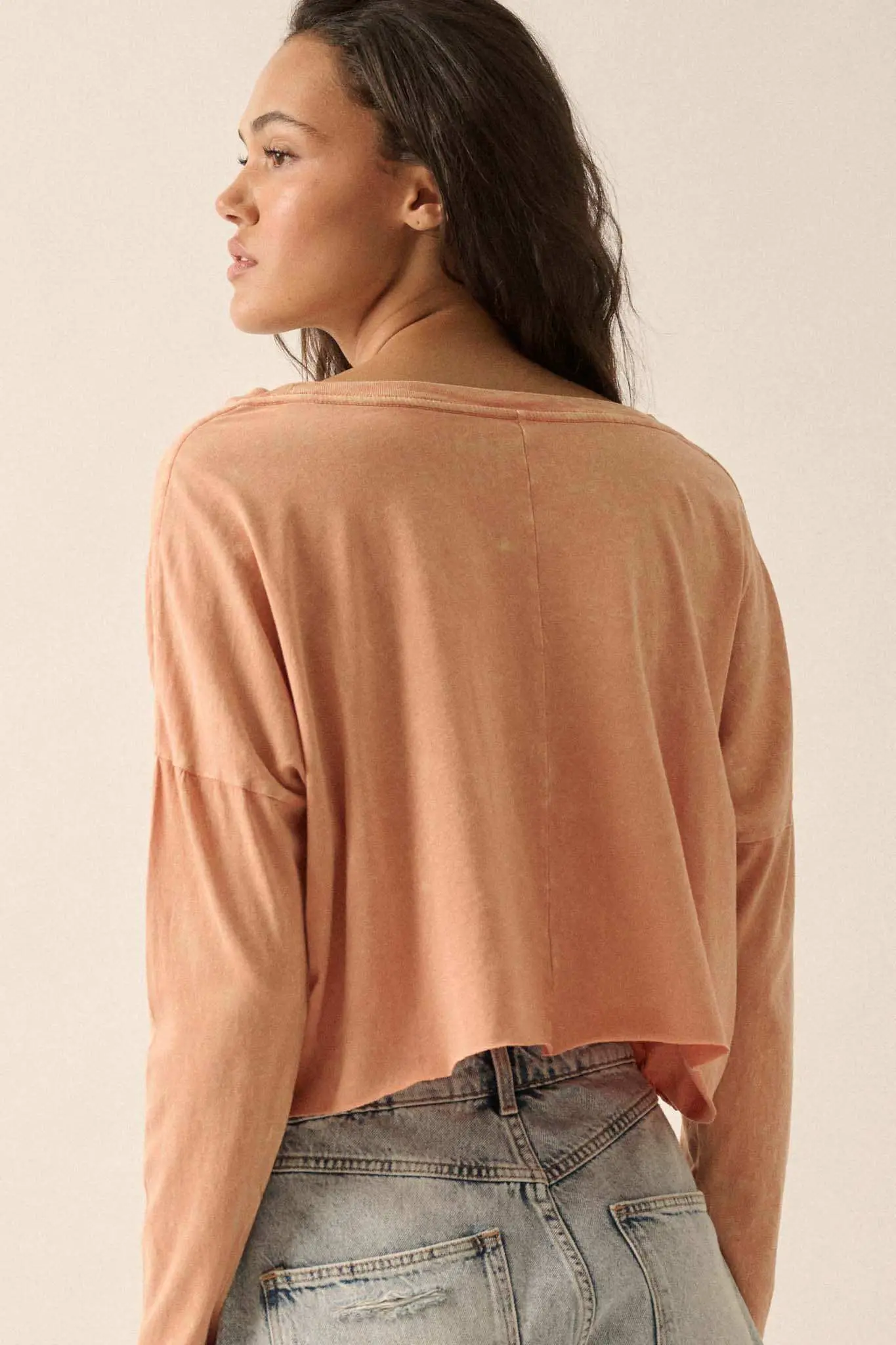 Disco Doll Cropped Long-Sleeve Graphic Tee - Image 6