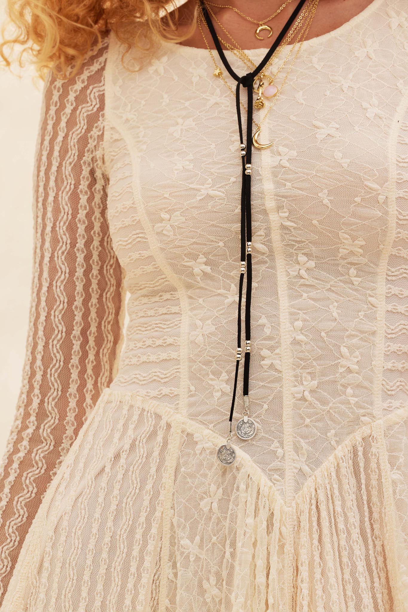 Divine Beauty Paneled Lace Handkerchief Midi Dress - Image 9