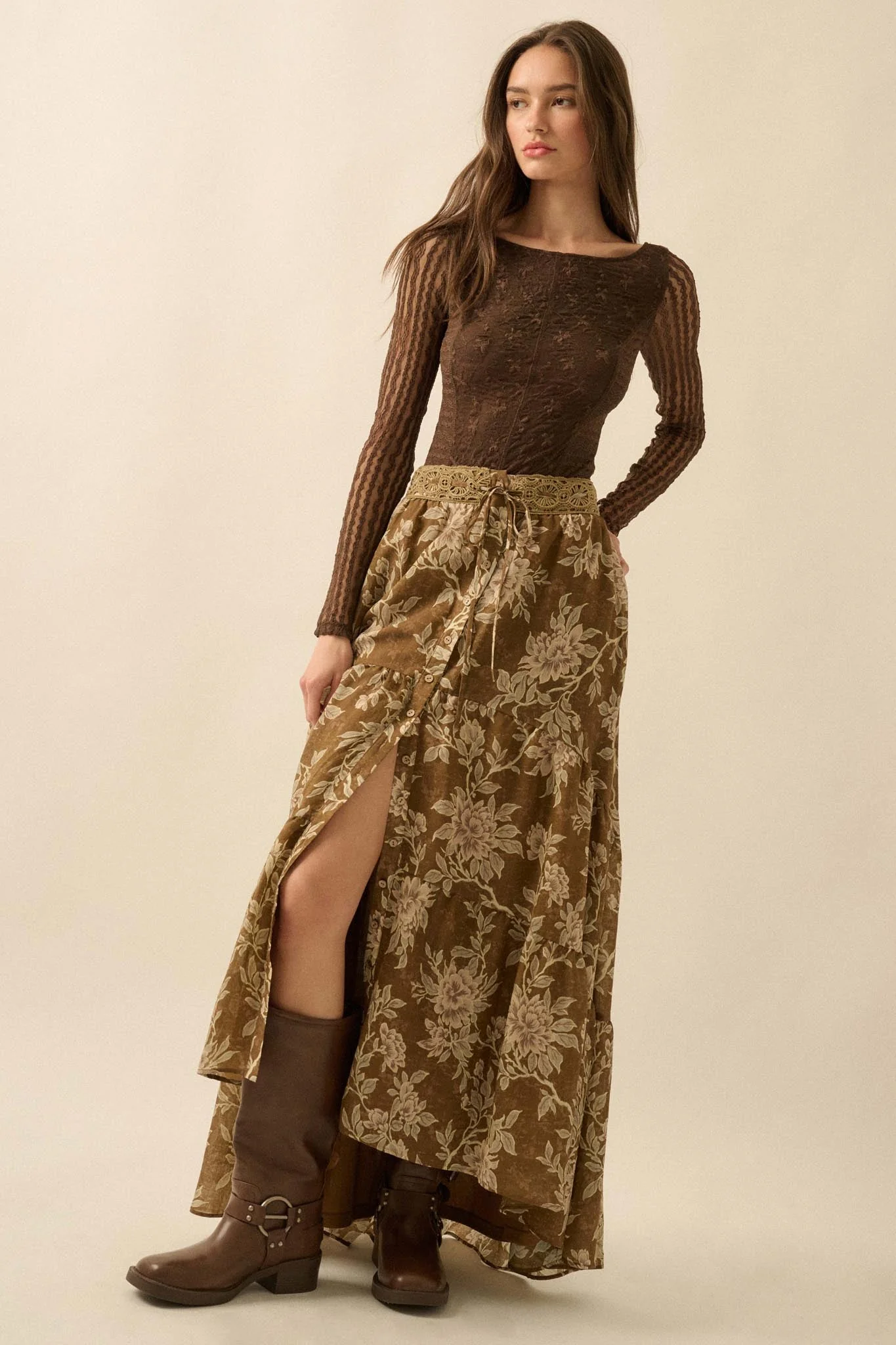 Divine Light Lace Long-Sleeve Boatneck Bodysuit - Image 6