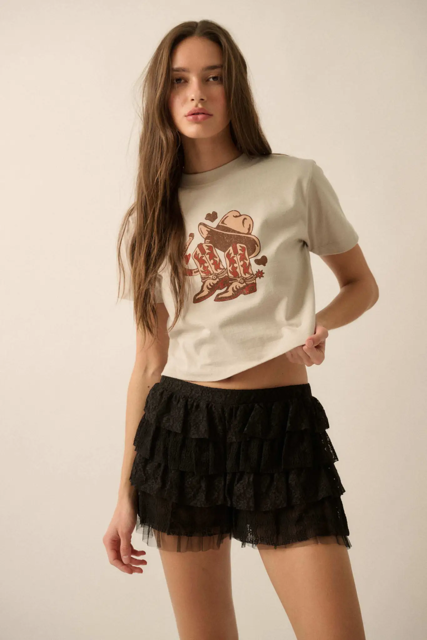 Dolly Dear Ruffled Lace and Mesh Bloomer Shorts - Image 13