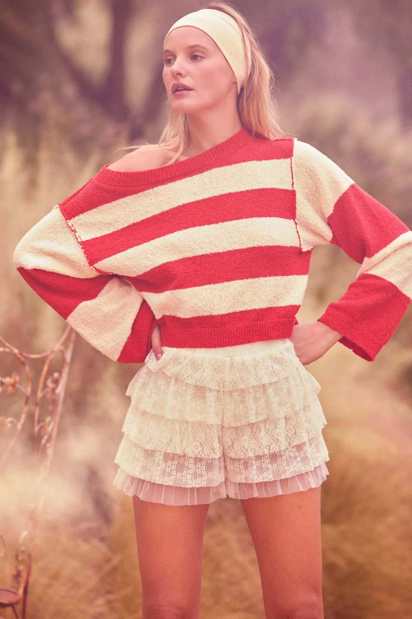 Dolly Dear Ruffled Lace and Mesh Bloomer Shorts - Image 3