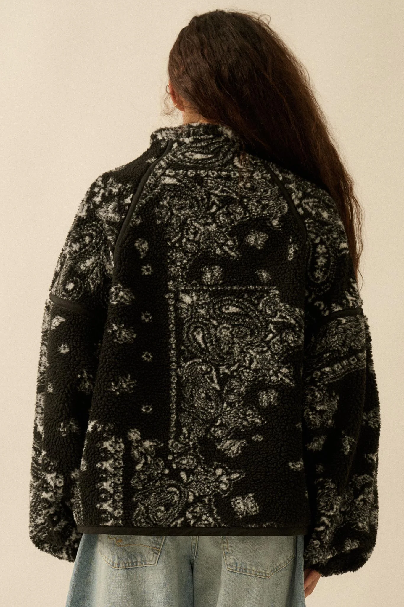Dream On Paisley-Print Fleece Half-Zip Pullover - Image 11