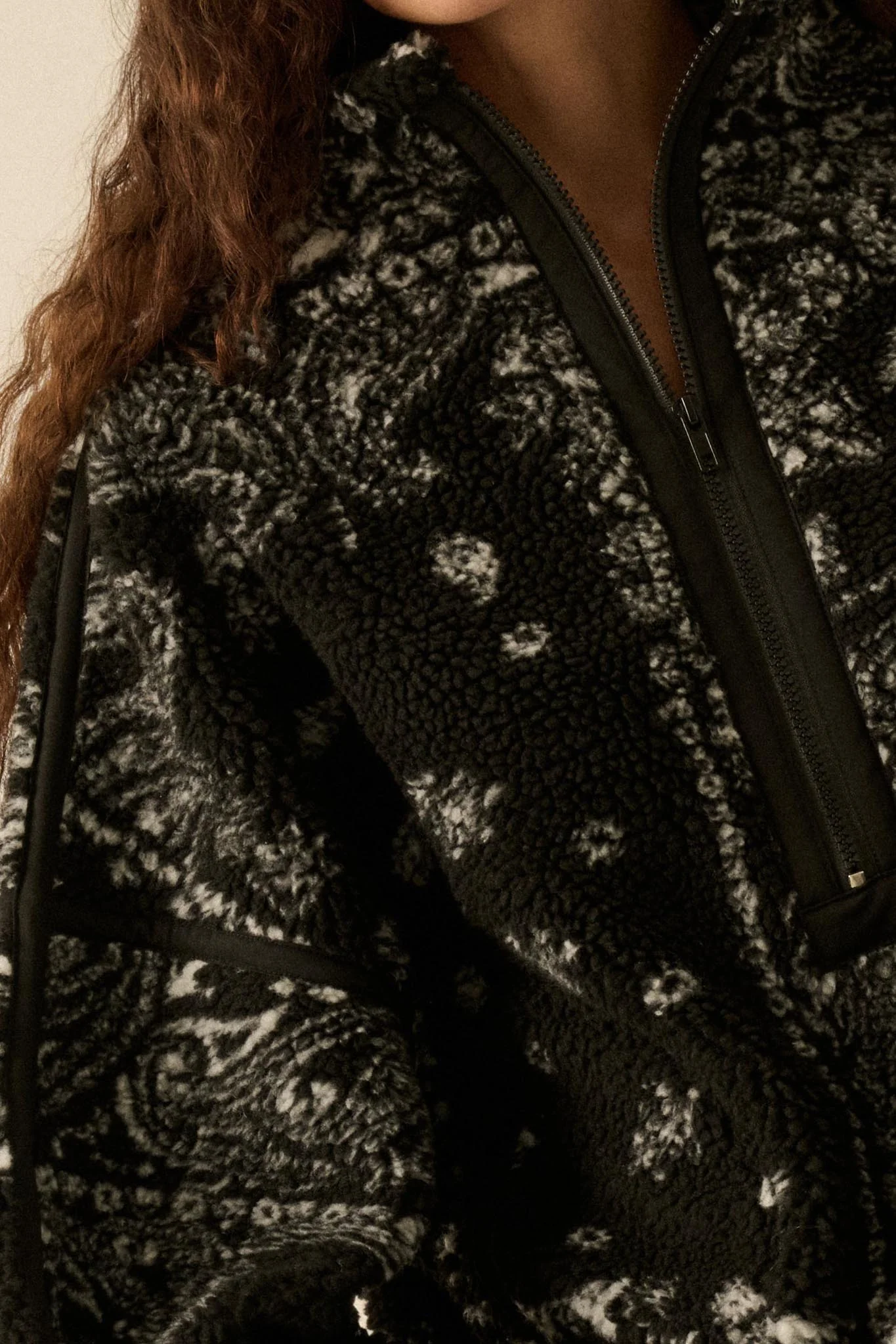 Dream On Paisley-Print Fleece Half-Zip Pullover - Image 13