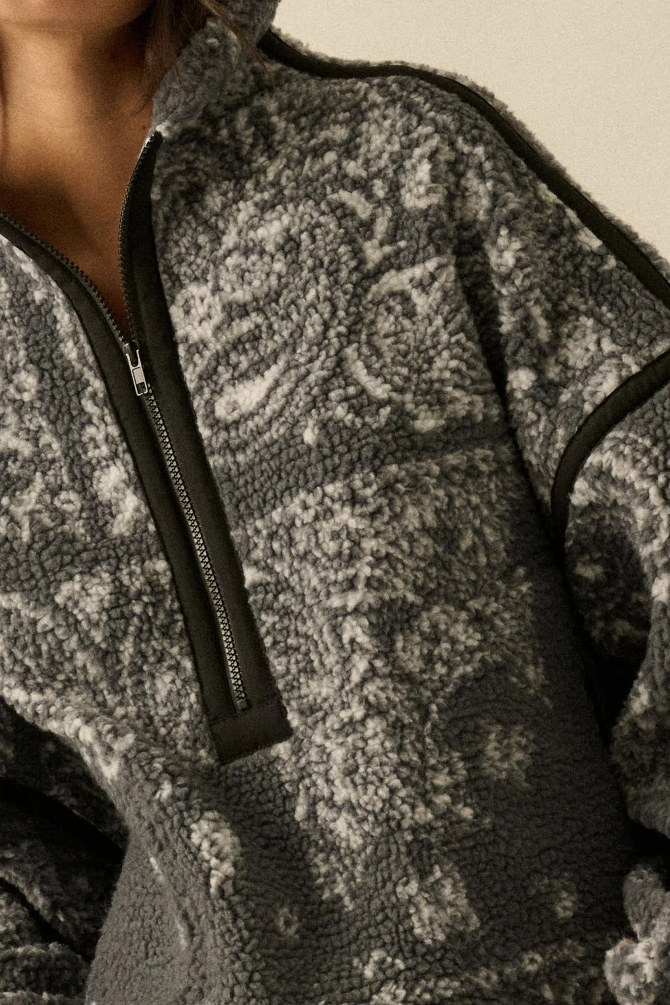 Dream On Paisley-Print Fleece Half-Zip Pullover - Image 17