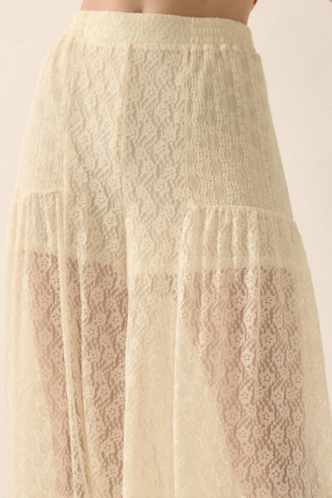 Dreamy Delight Floral Lace Ruffled Wide Leg Pants - Image 6