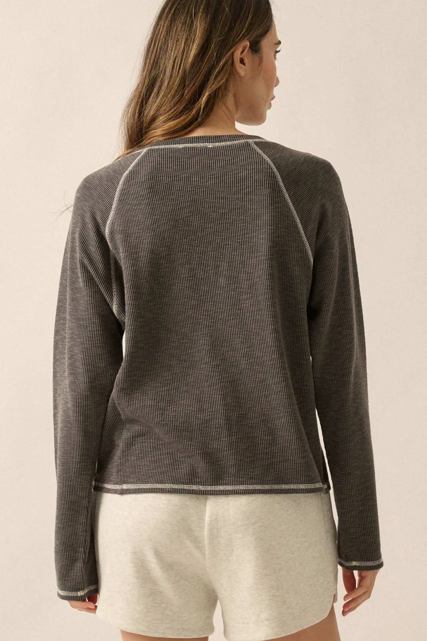 Easy Does It Raglan-Sleeve Rib-Knit Top - Image 2
