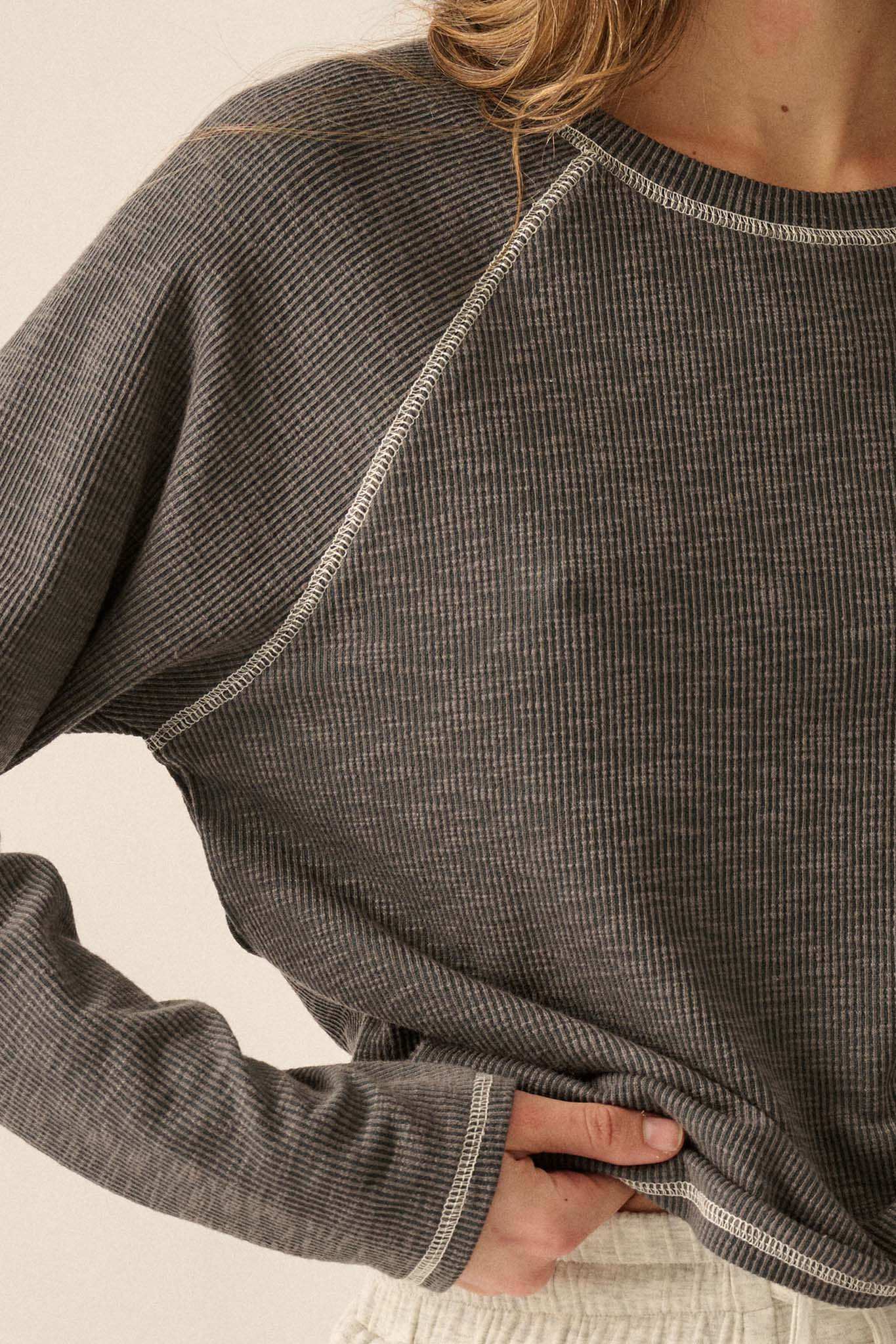 Easy Does It Raglan-Sleeve Rib-Knit Top - Image 4
