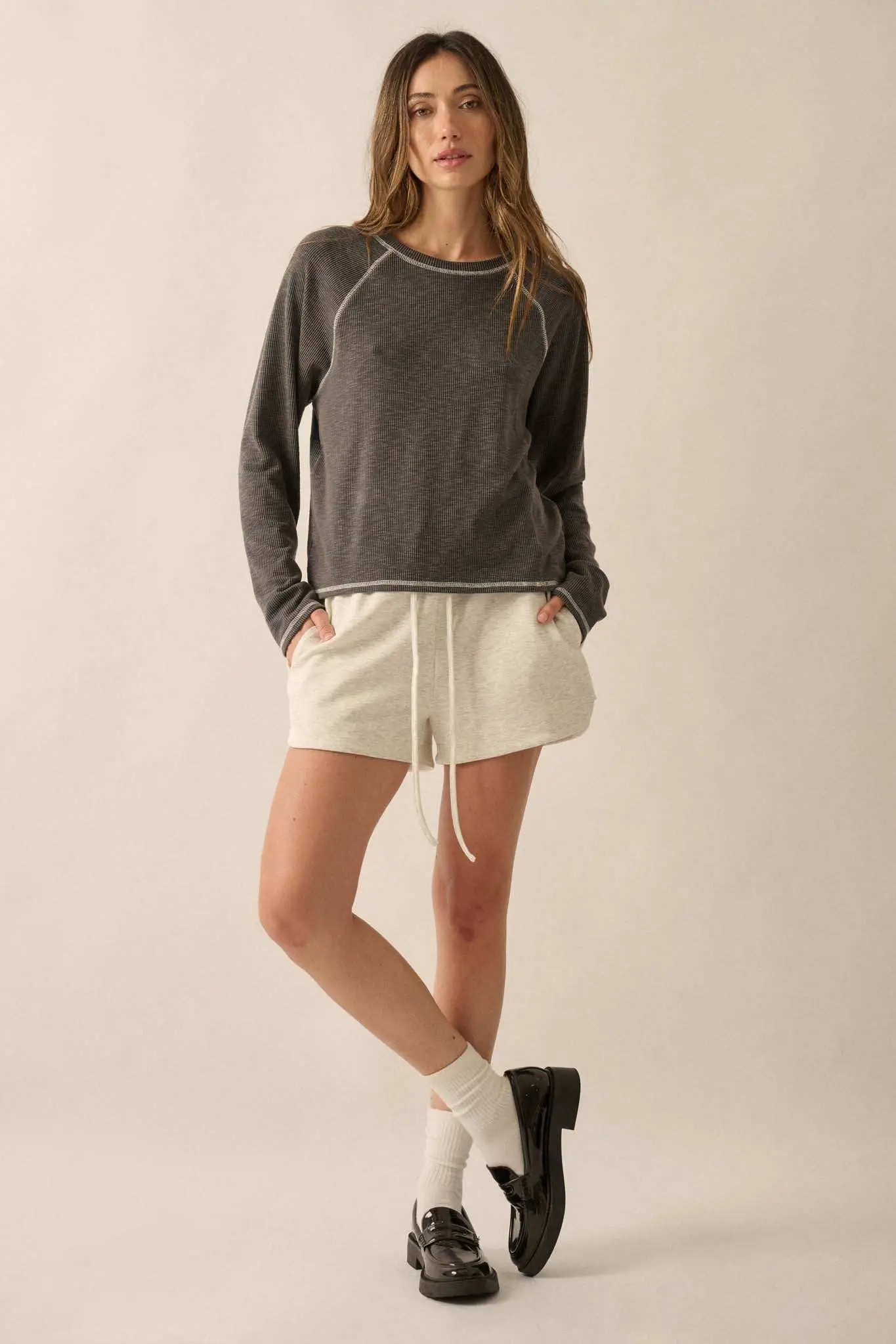 Easy Does It Raglan-Sleeve Rib-Knit Top - Image 5