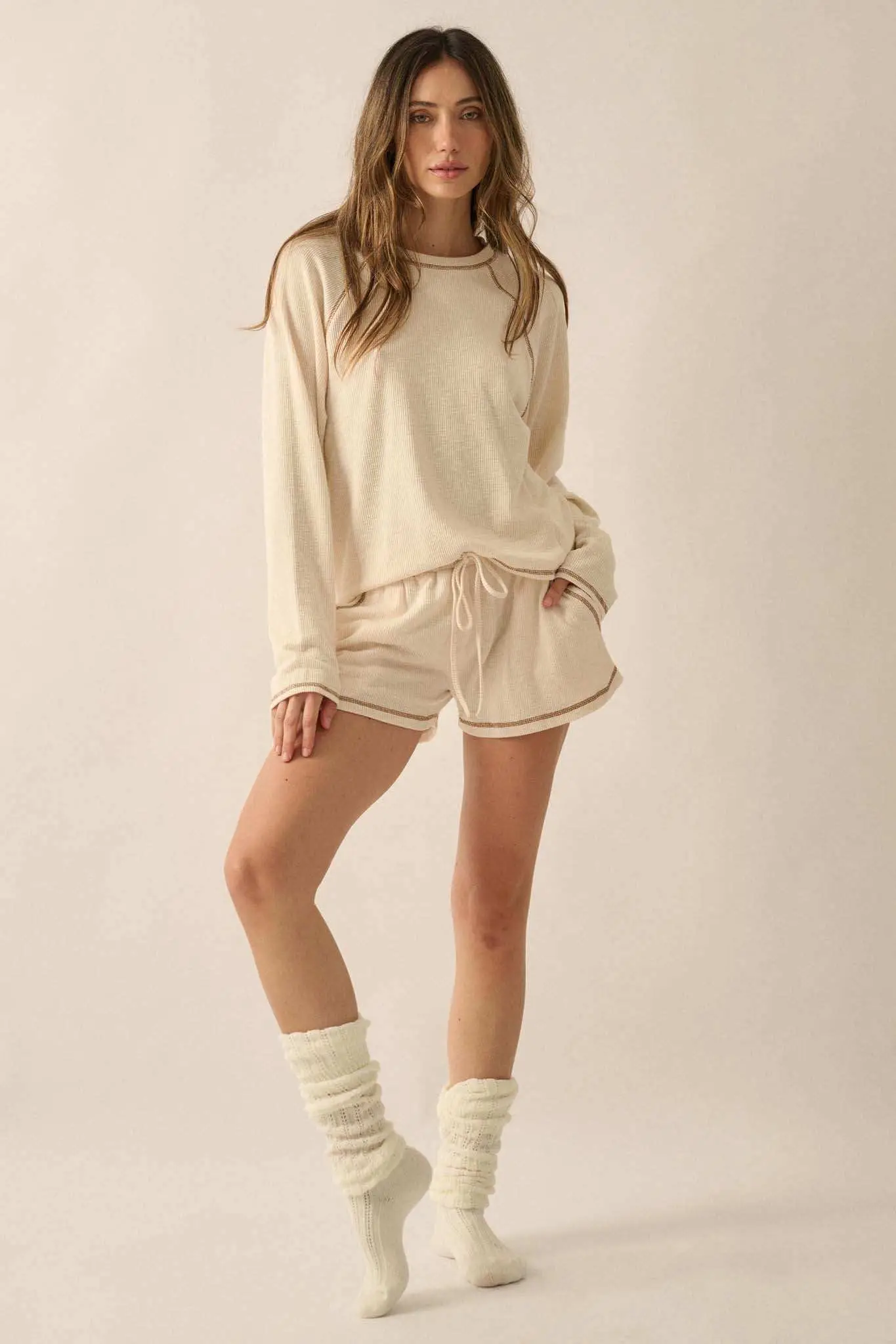 Easy Does It Raglan-Sleeve Rib-Knit Top - Image 9