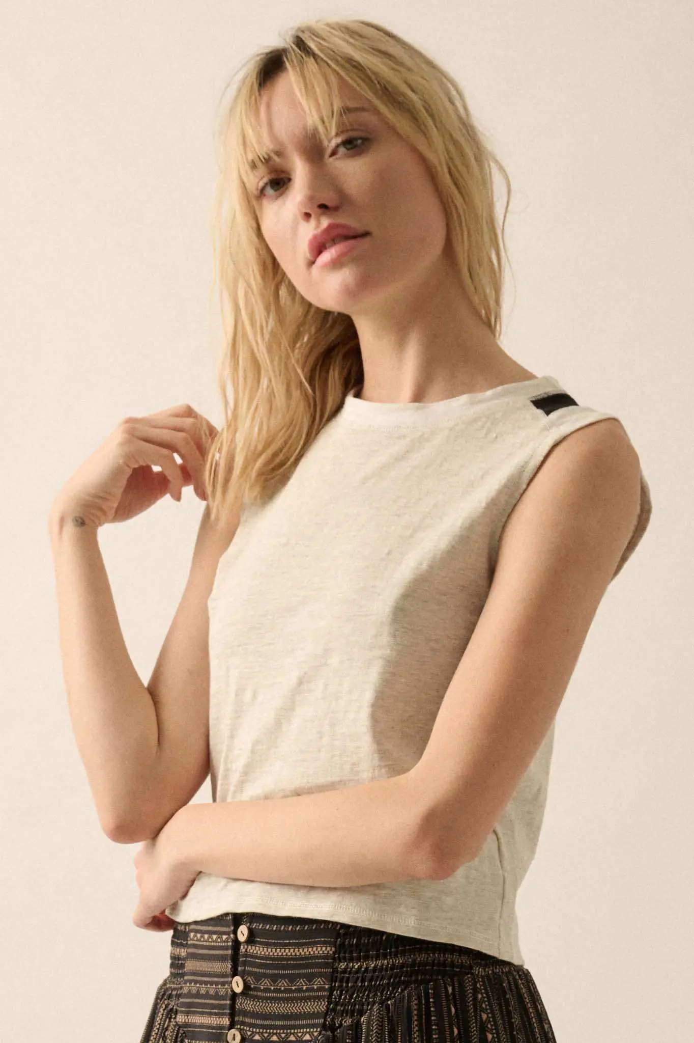 Easy Fit Colorblock Sleeveless Muscle Tee - Image 11