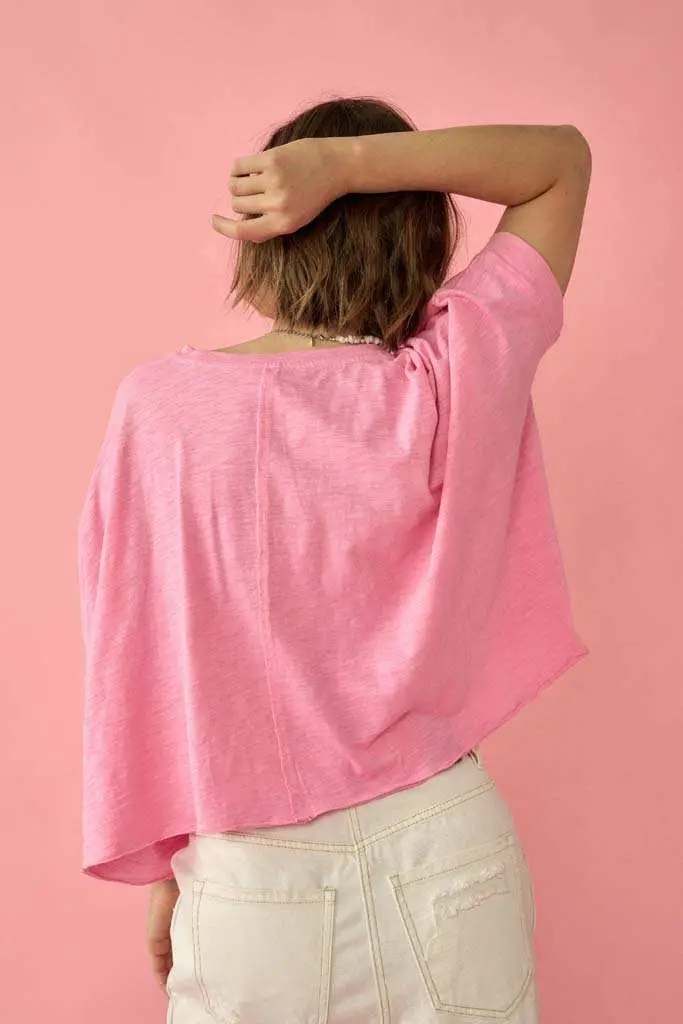 Easy Fit Vintage-Wash Cotton Oversized Boxy Tee - Image 21
