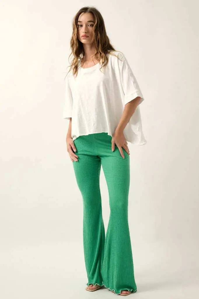 Easy Fit Vintage-Wash Cotton Oversized Boxy Tee - Image 29