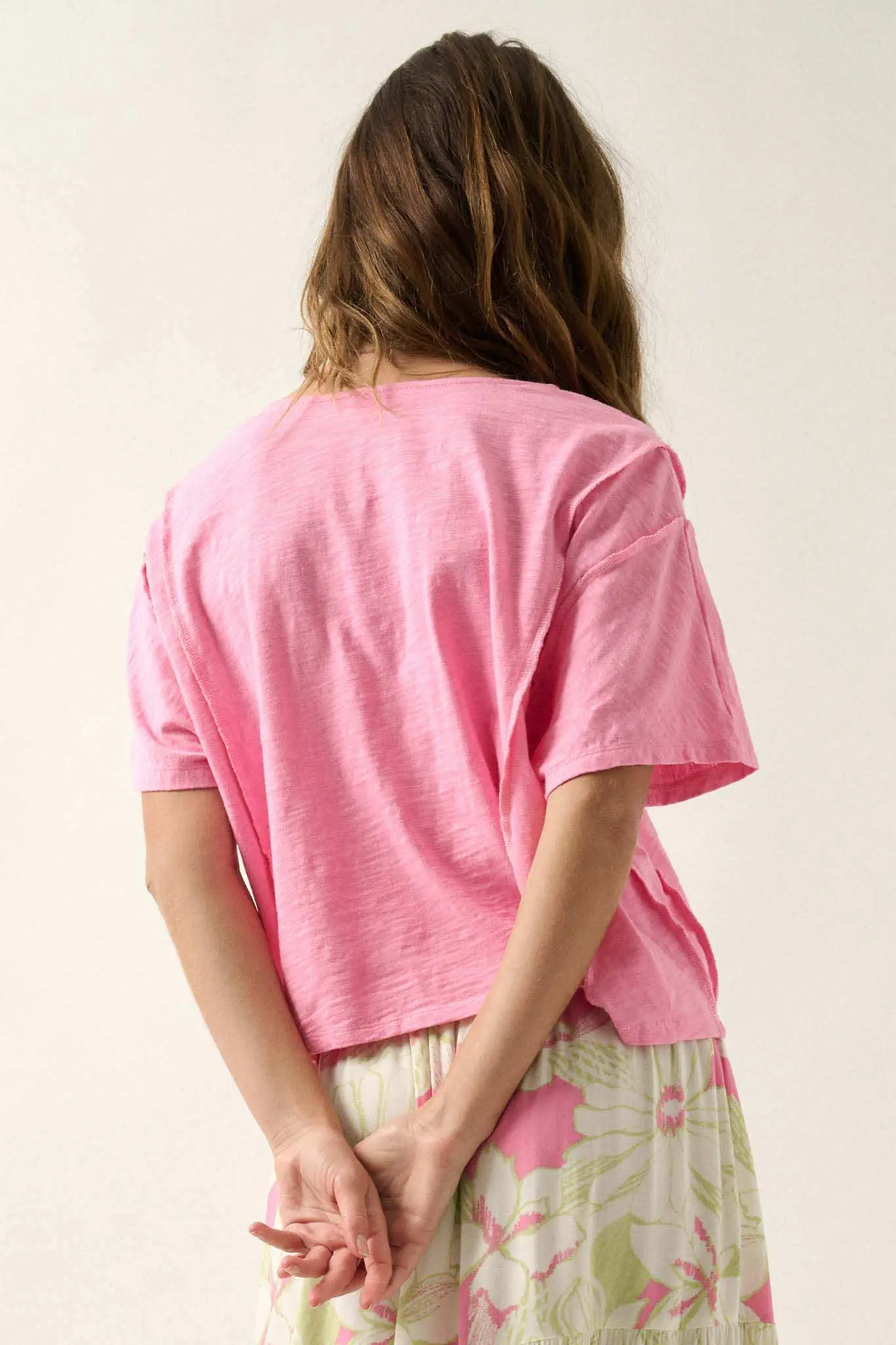 Easy Fit Vintage-Wash Slub Cotton Henley Tee - Image 10