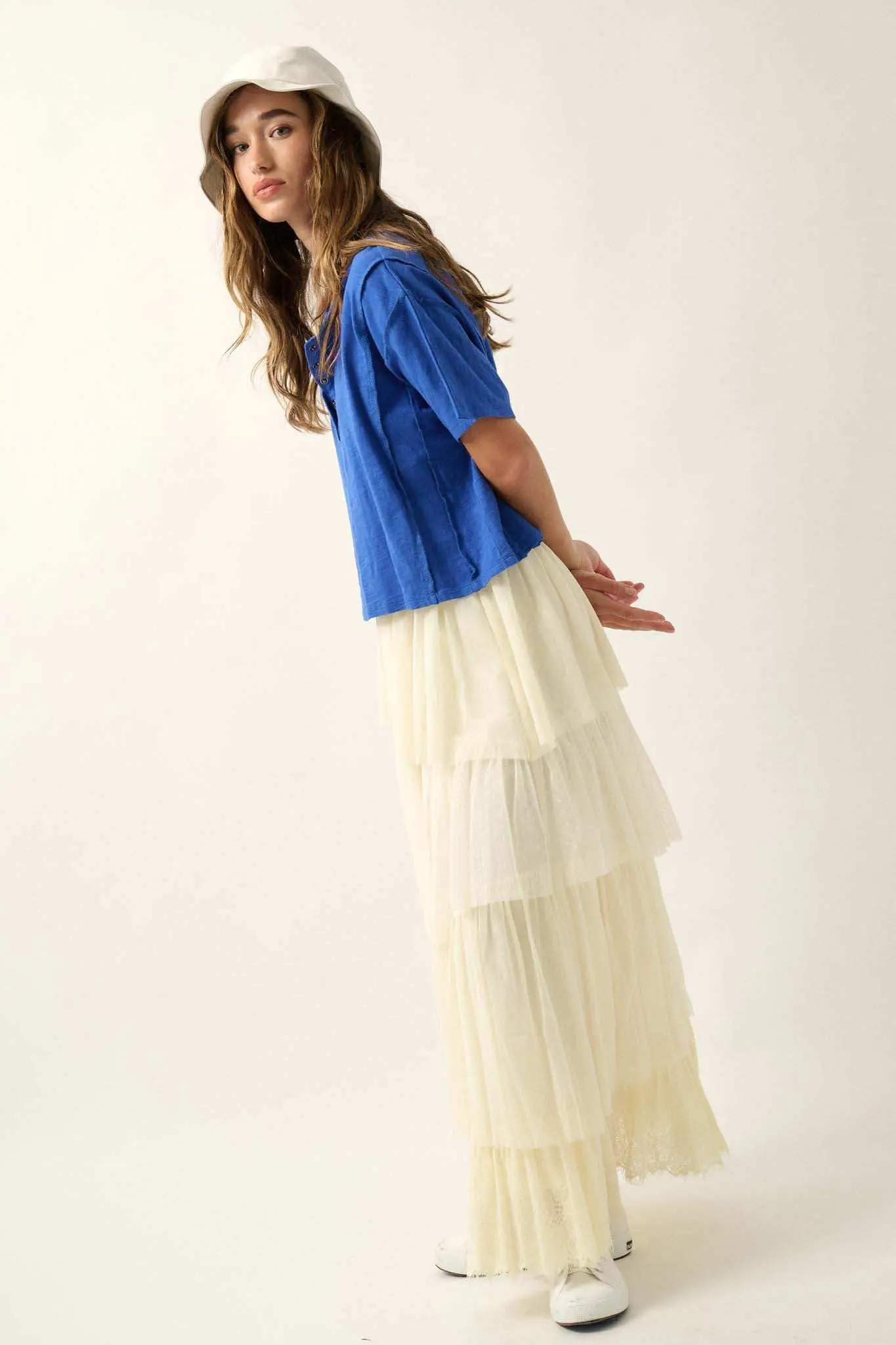 Easy Fit Vintage-Wash Slub Cotton Henley Tee - Image 13