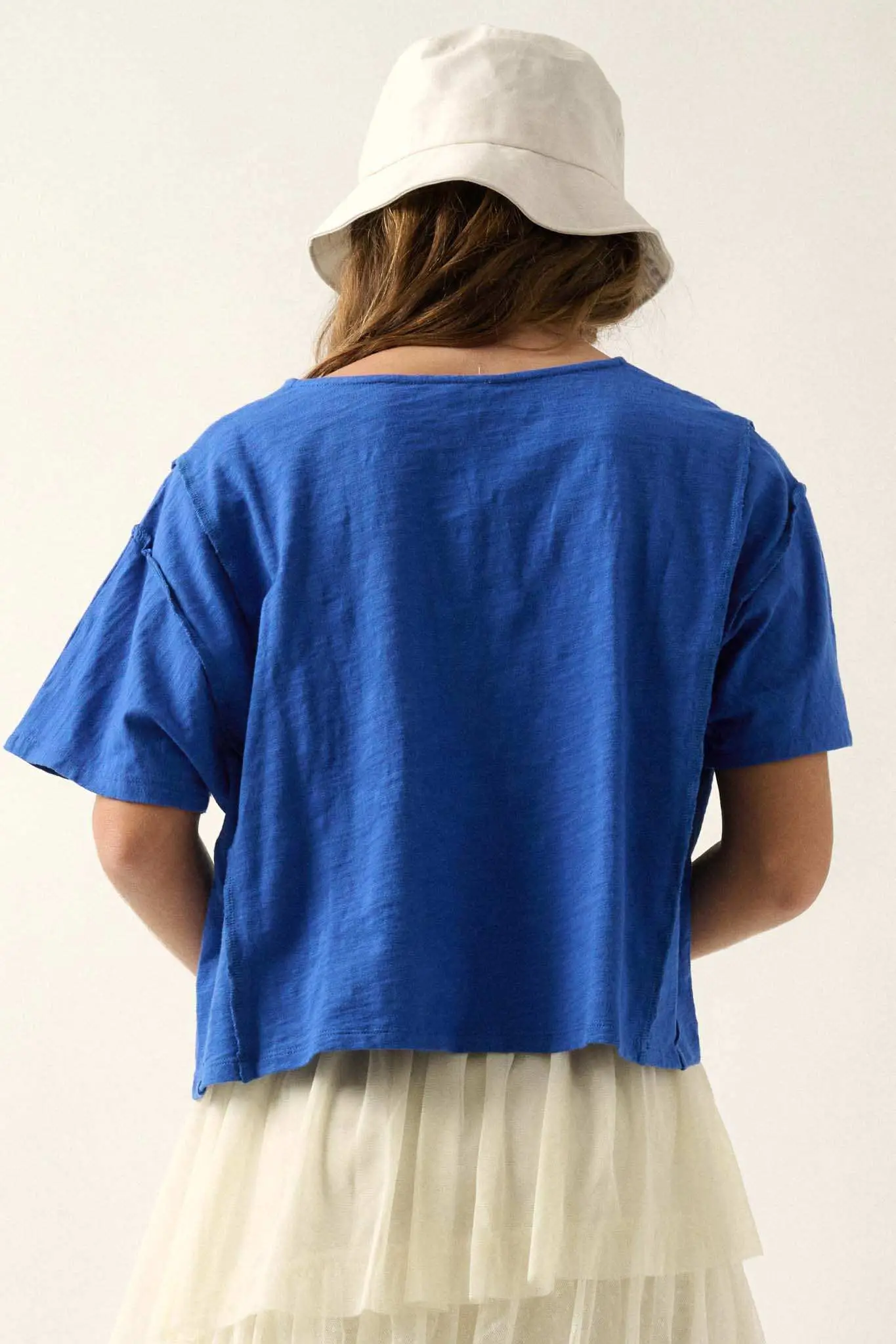 Easy Fit Vintage-Wash Slub Cotton Henley Tee - Image 15