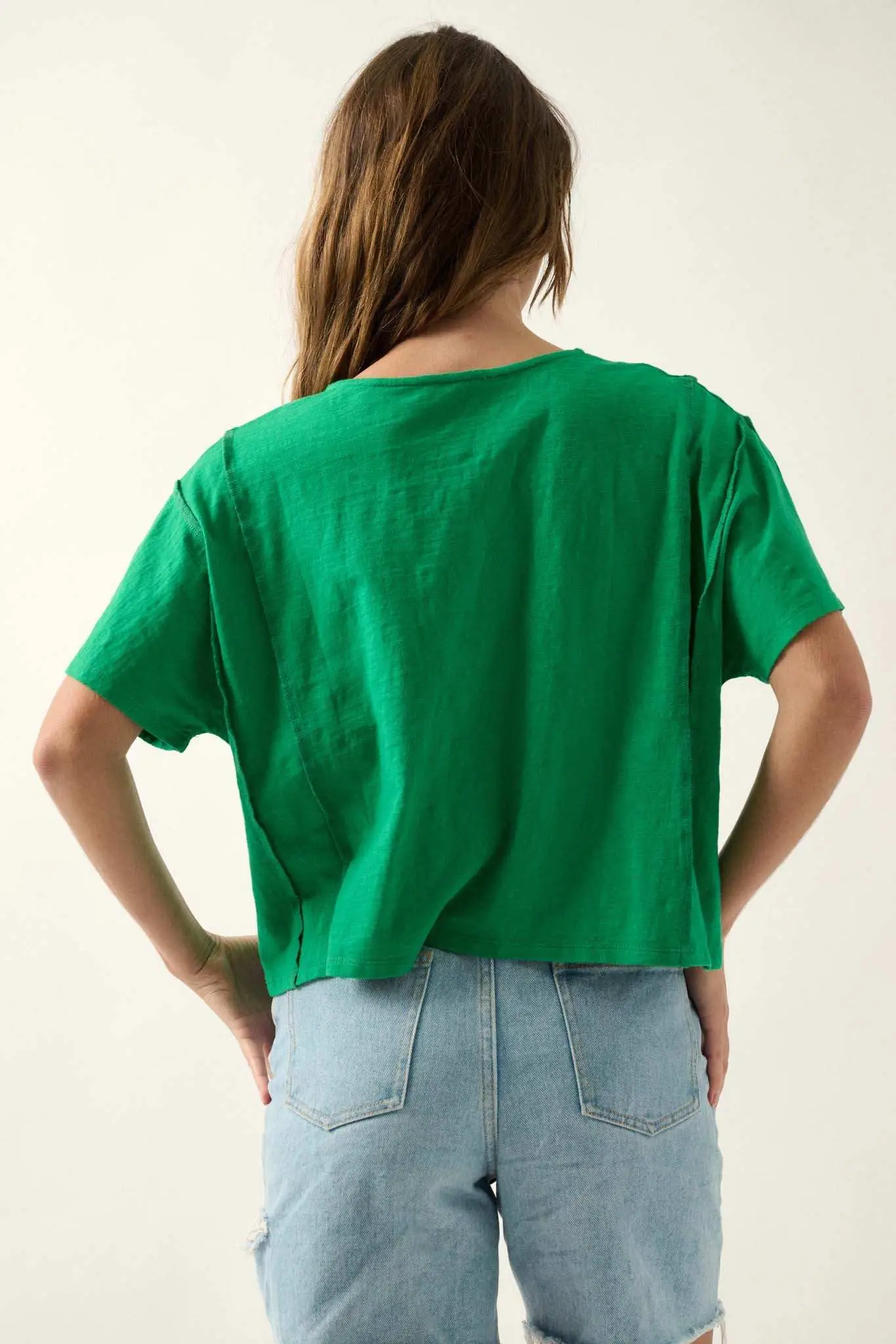 Easy Fit Vintage-Wash Slub Cotton Henley Tee - Image 20