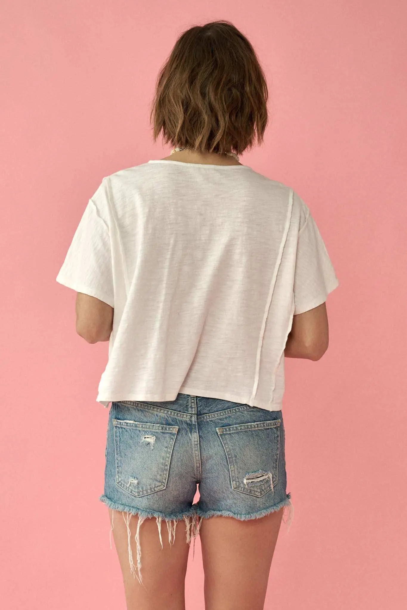 Easy Fit Vintage-Wash Slub Cotton Henley Tee - Image 5