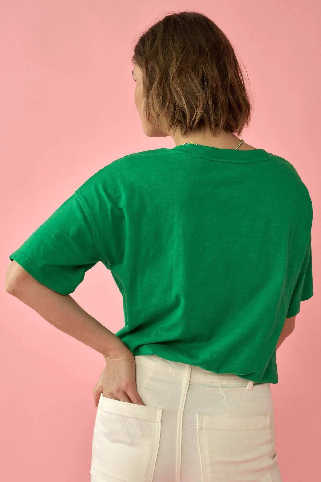 Easy Fit Vintage-Wash Slub Cotton T-Shirt Bodysuit - Image 11