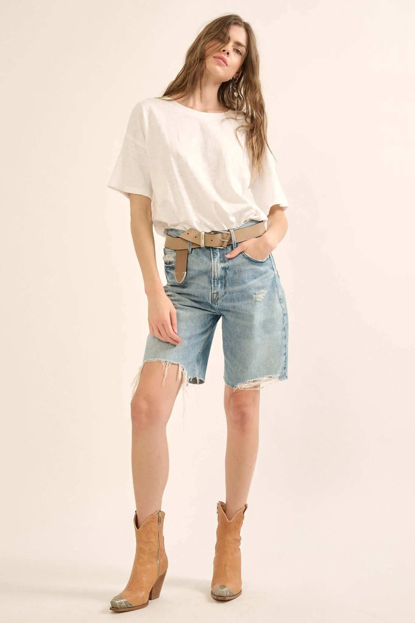 Easy Fit Vintage-Wash Slub Cotton T-Shirt Bodysuit - Image 15