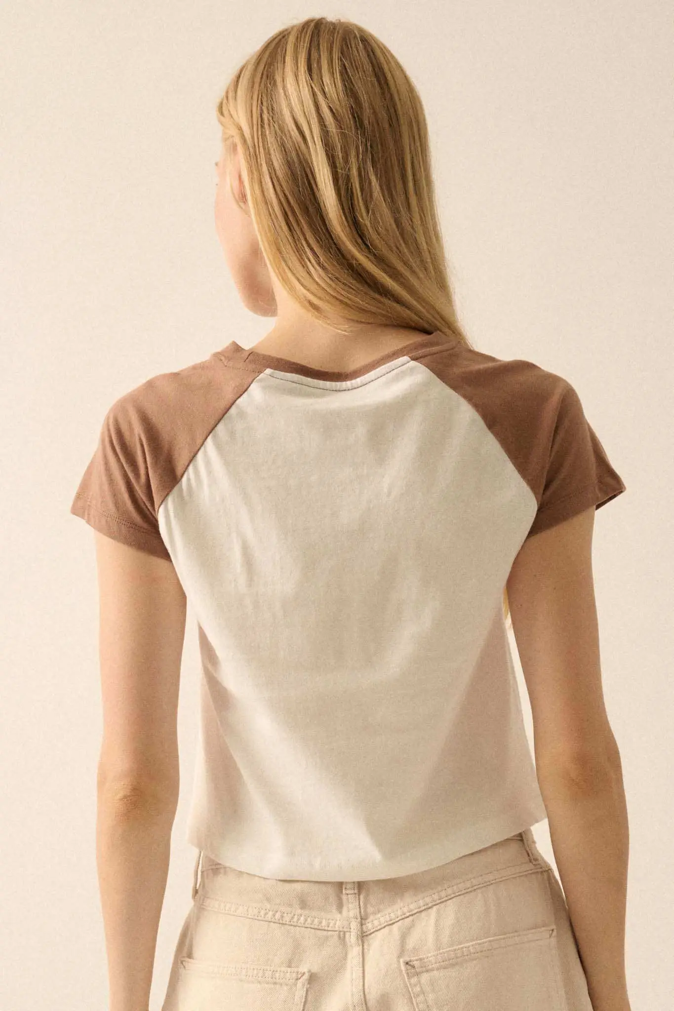 Easy Tiger Cropped Raglan Graphic Baby Tee - Image 6