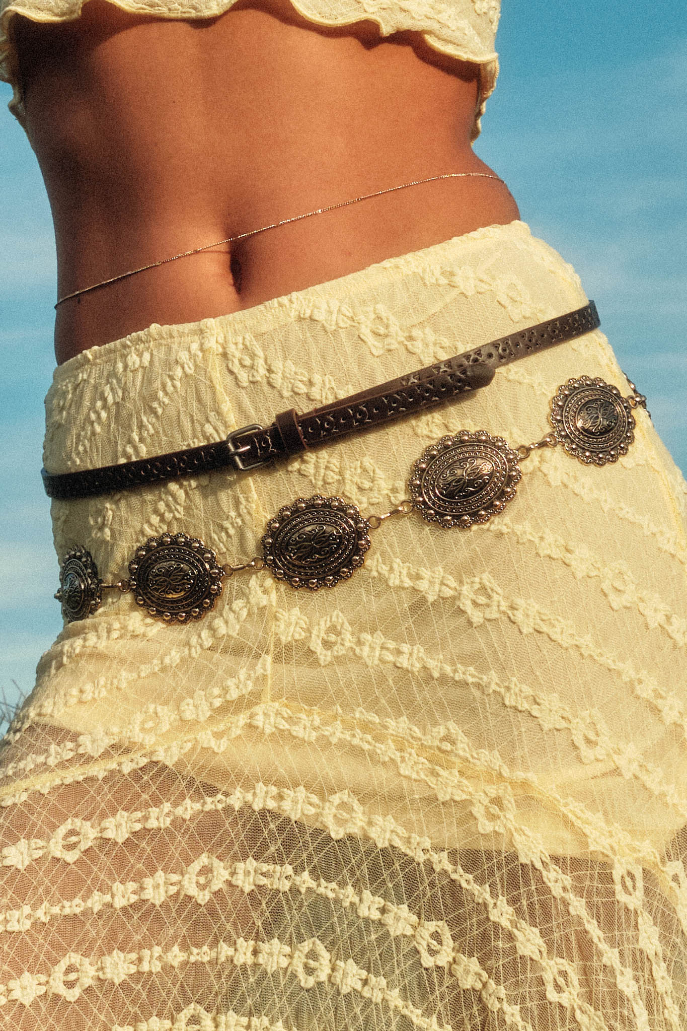 Eldorado Ornate Gold Concho Chain Belt - Image 2