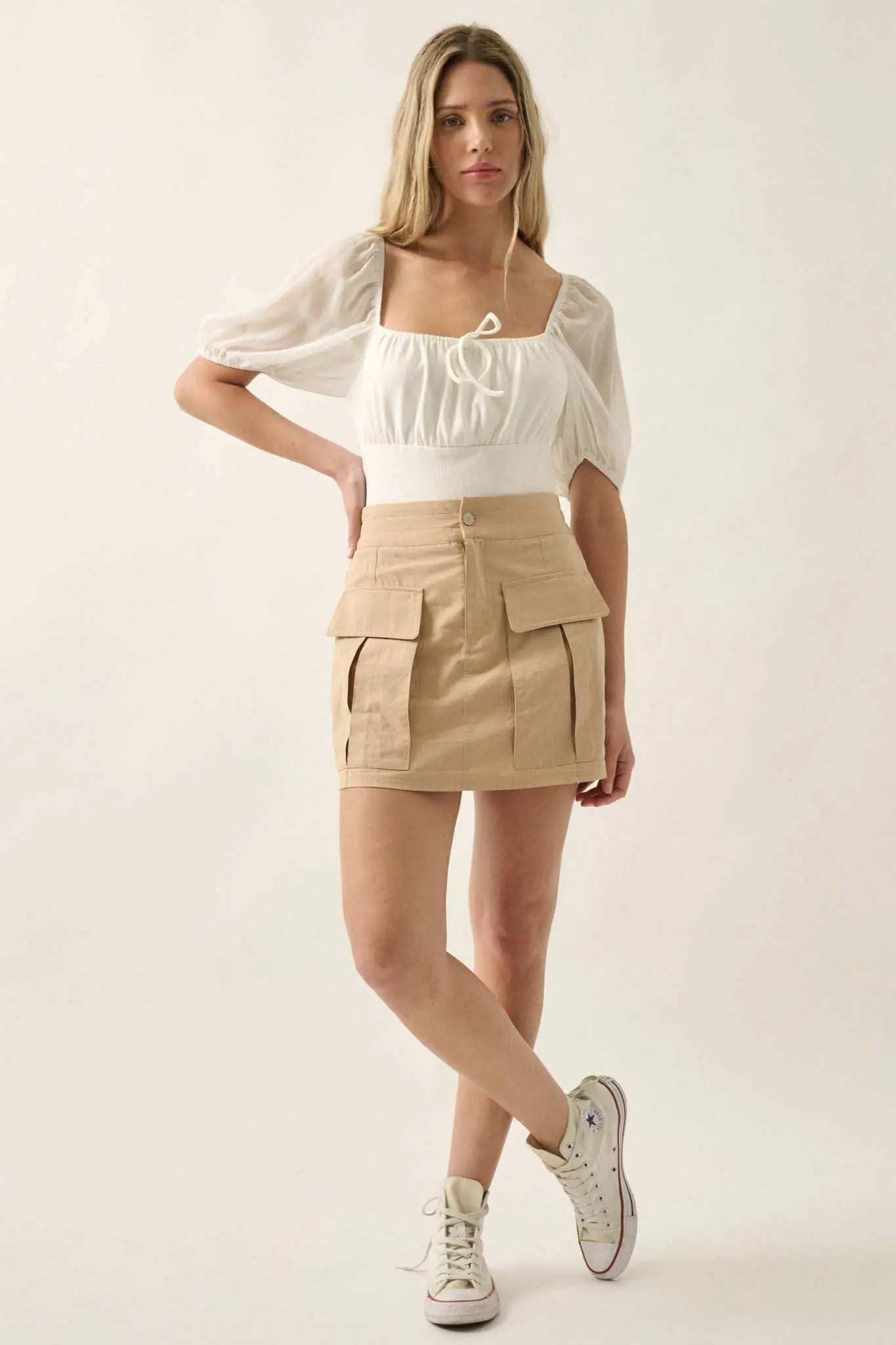Enchanted Kiss Lace-Up Back Peasant Bodysuit - Image 5