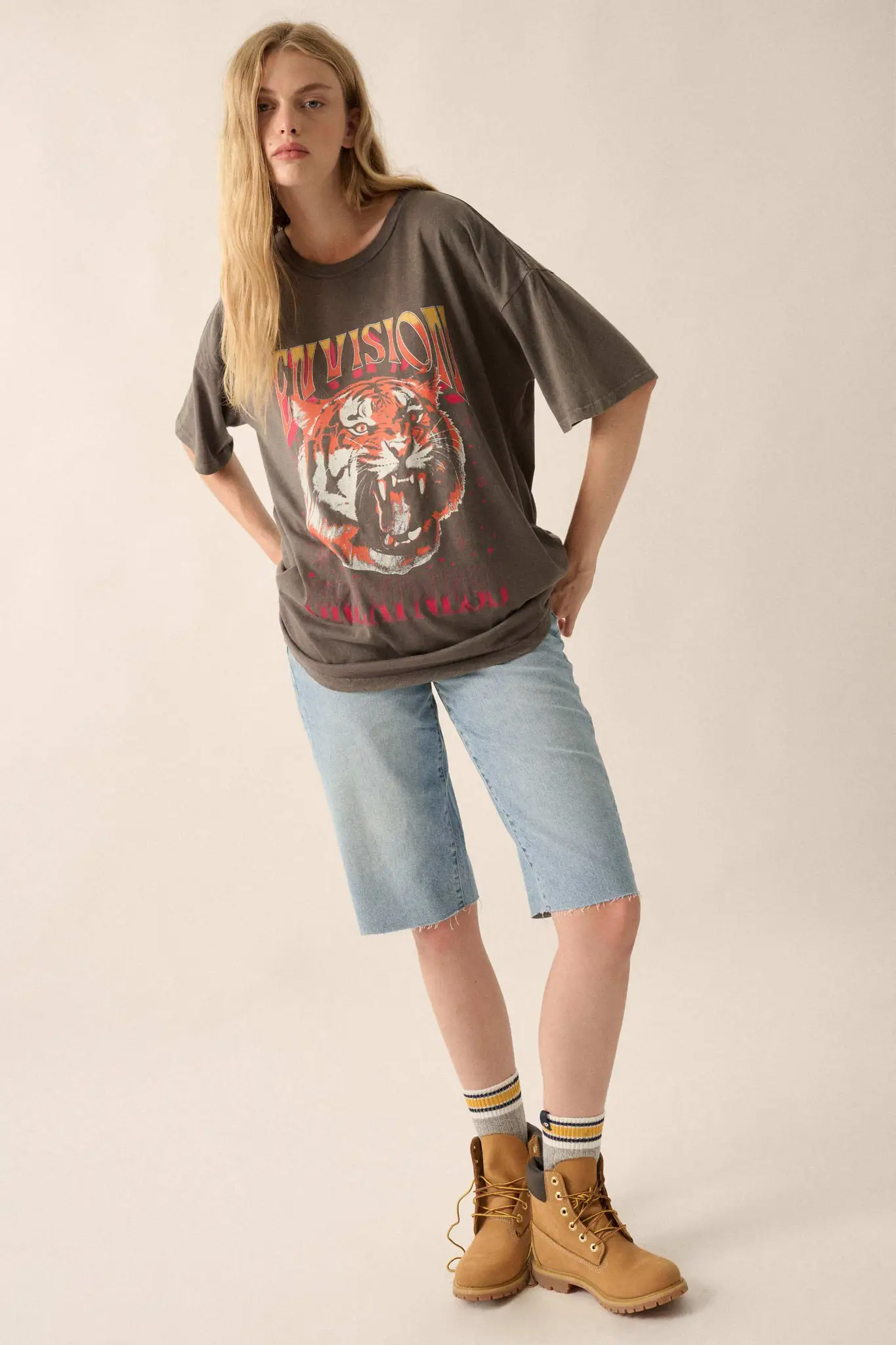 Envision Greatness Vintage-Print Tiger Graphic Tee - Image 4