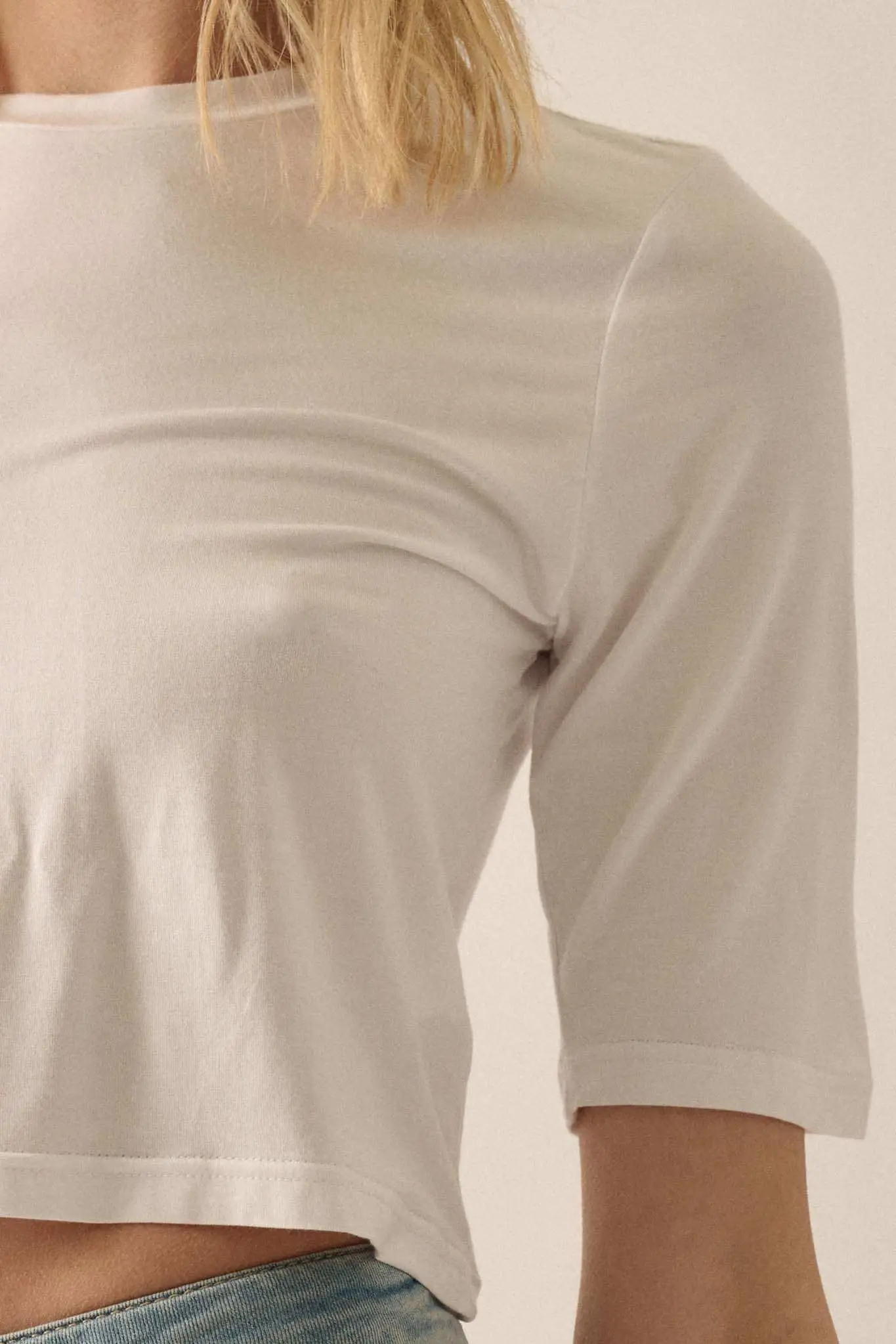 Essential Trends Modal Jersey Cropped Tee - Image 8
