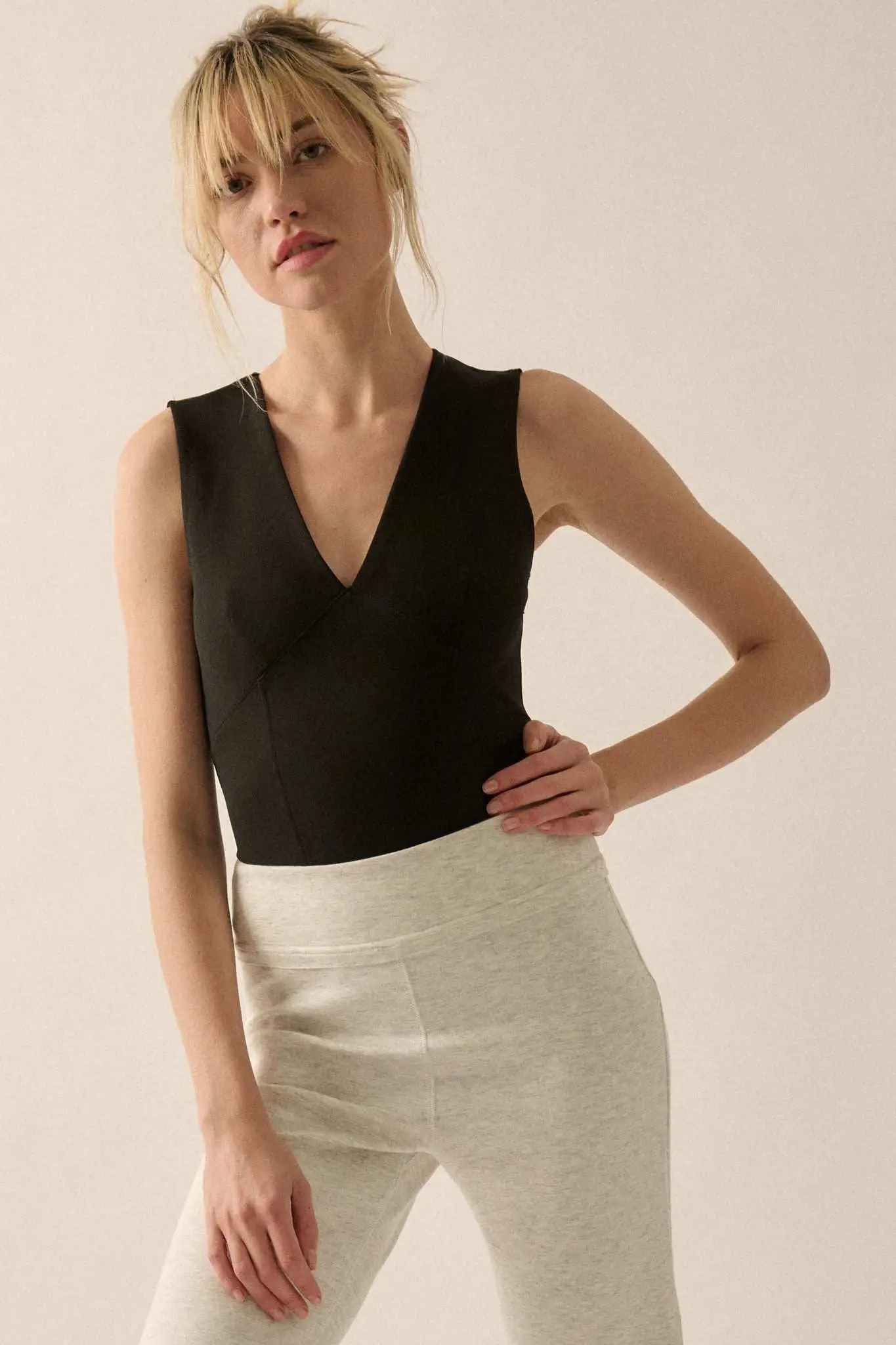 Essential Trends Solid Crepe Contour Bodysuit - Image 10