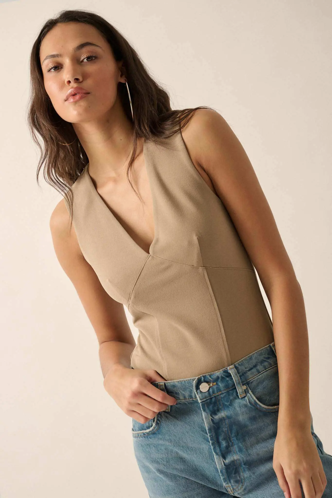 Essential Trends Solid Crepe Contour Bodysuit - Image 15