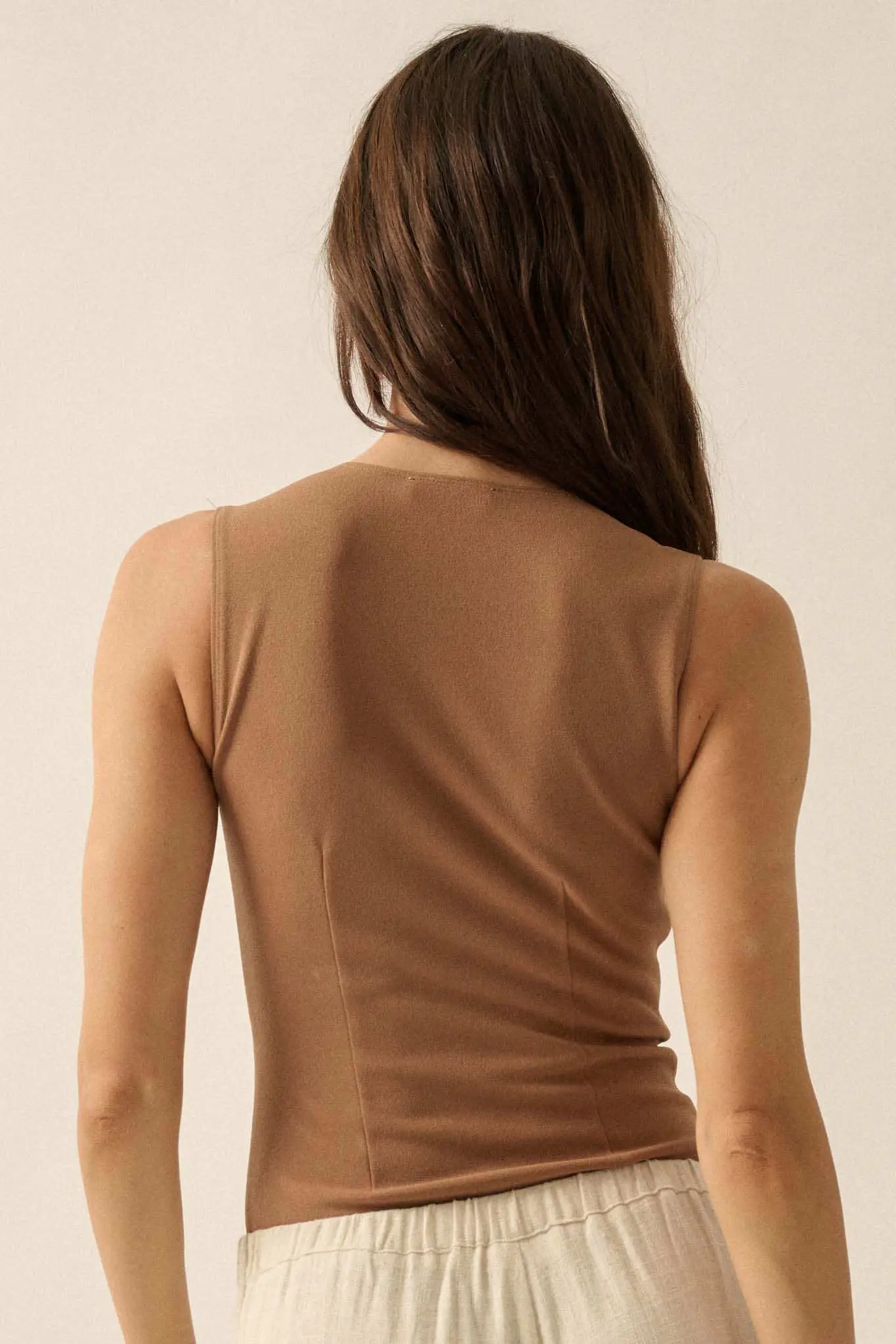 Essential Trends Solid Crepe Contour Bodysuit - Image 8
