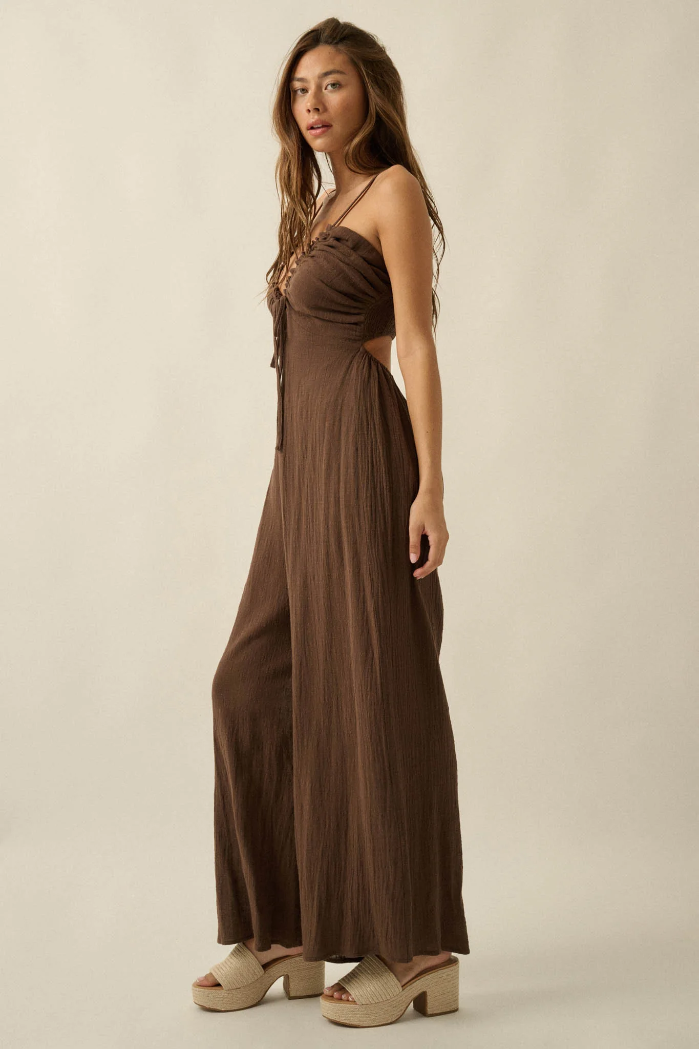 Every Breath Cotton Gauze Wide-Leg Jumpsuit - Image 8
