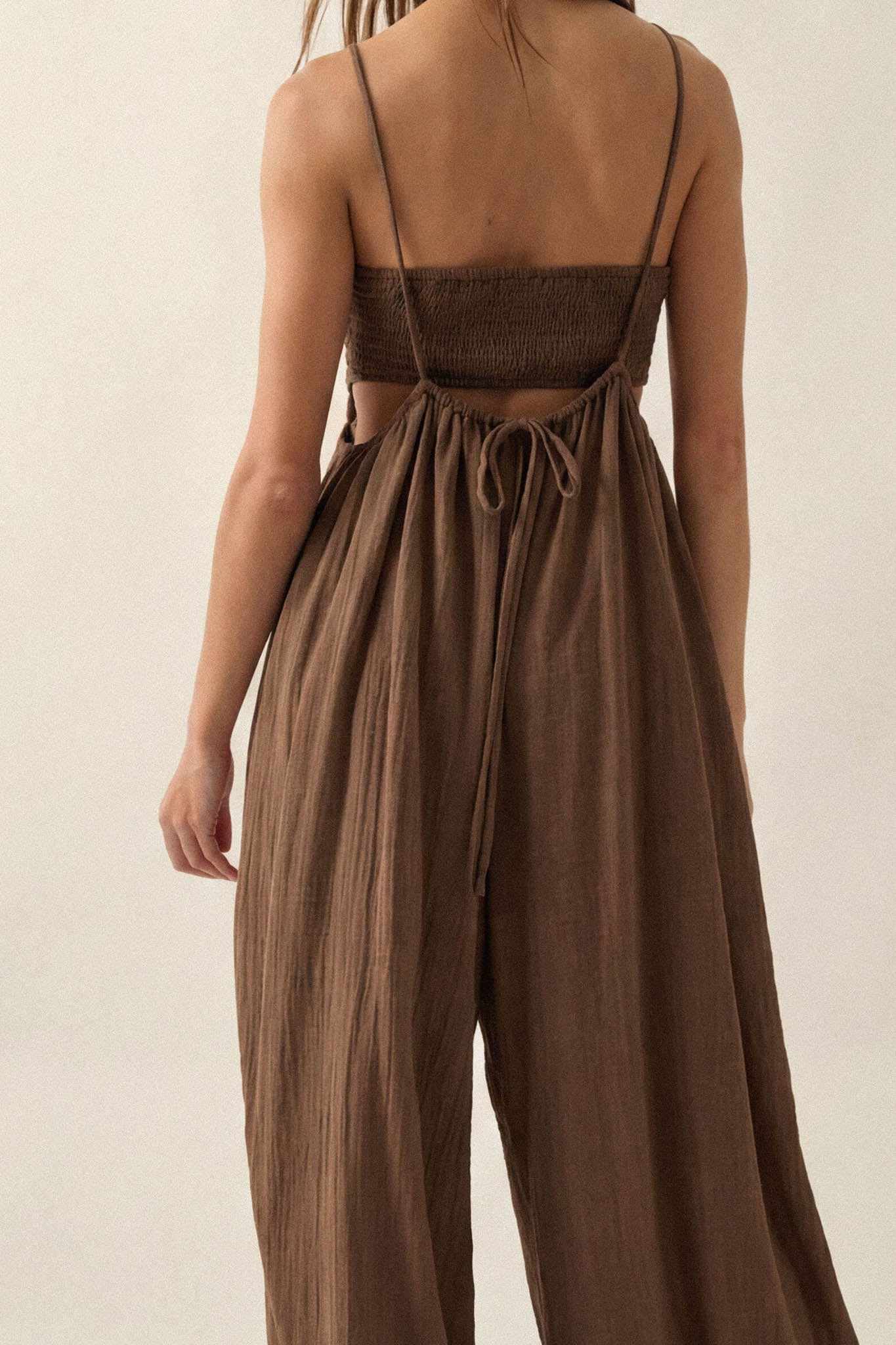 Every Breath Cotton Gauze Wide-Leg Jumpsuit - Image 9
