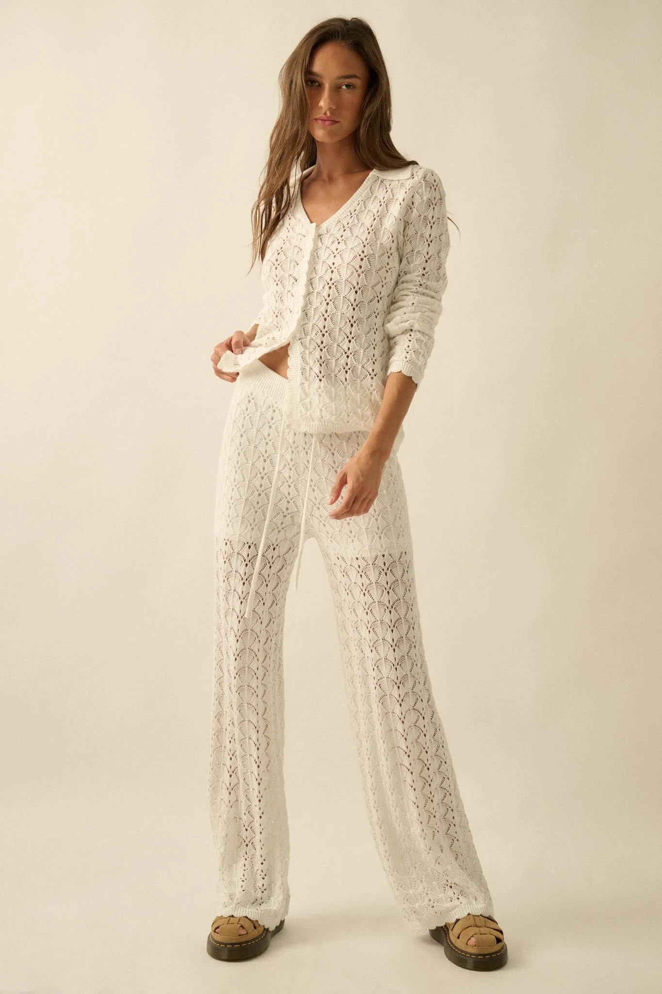 Everything You Need Pointelle-Knit Sweater Pants - Image 4