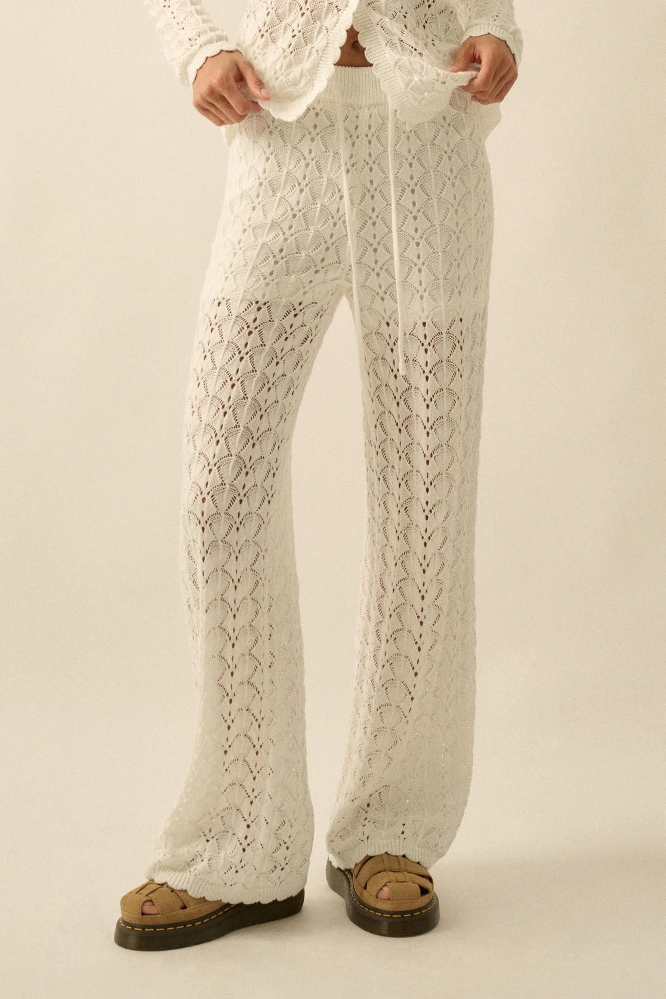 Everything You Need Pointelle-Knit Sweater Pants - Image 5