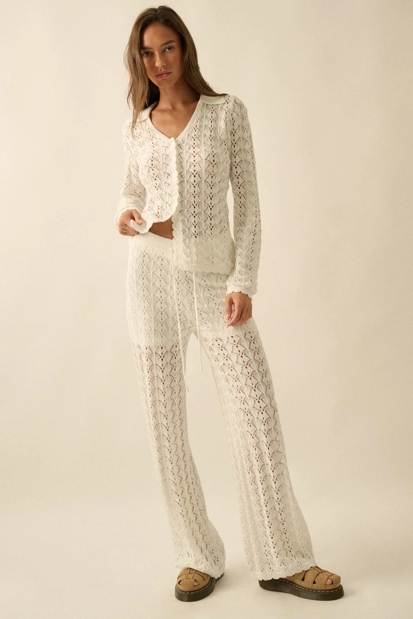 Everything You Need Pointelle-Knit Sweater Pants - Image 7