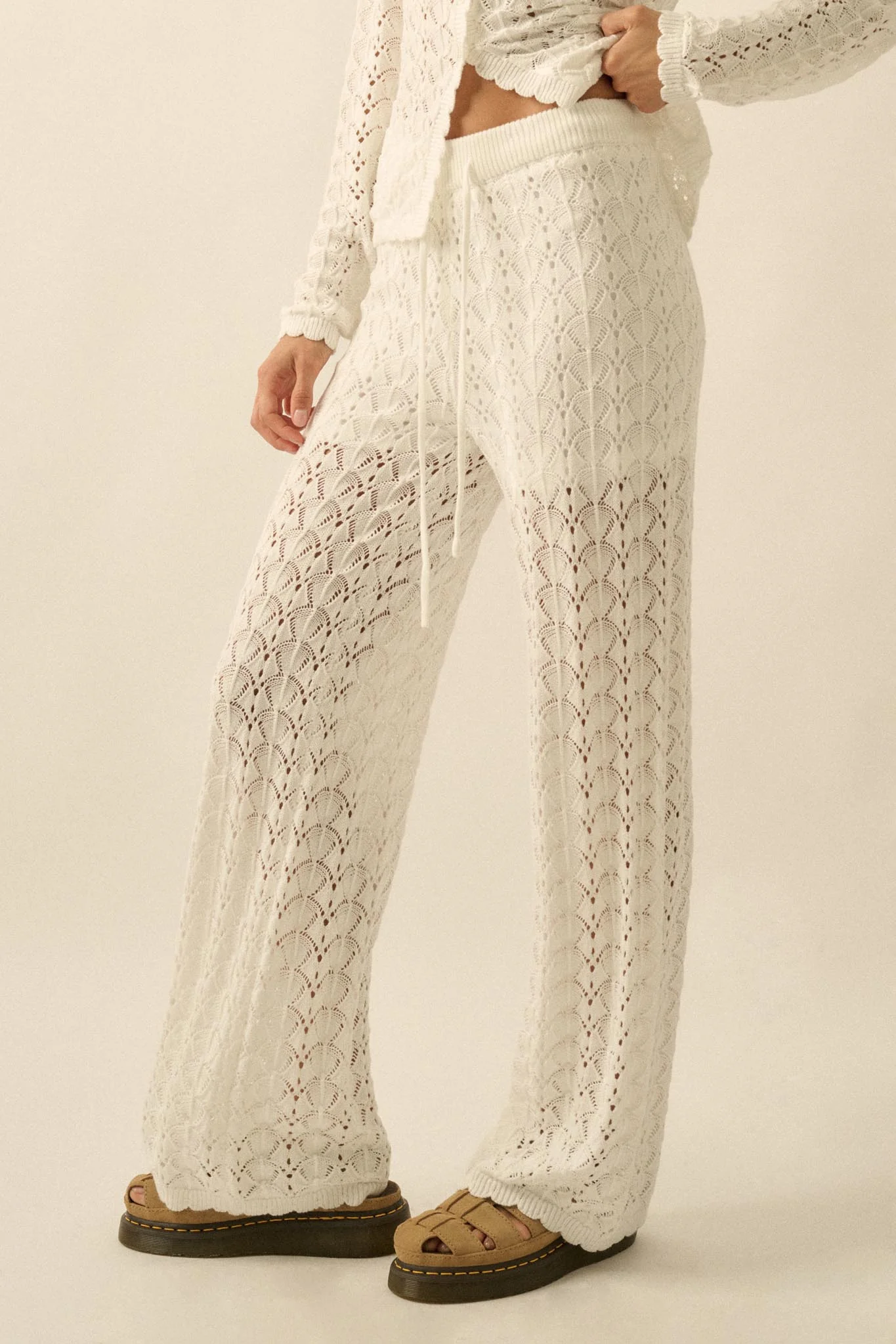 Everything You Need Pointelle-Knit Sweater Pants - Image 8