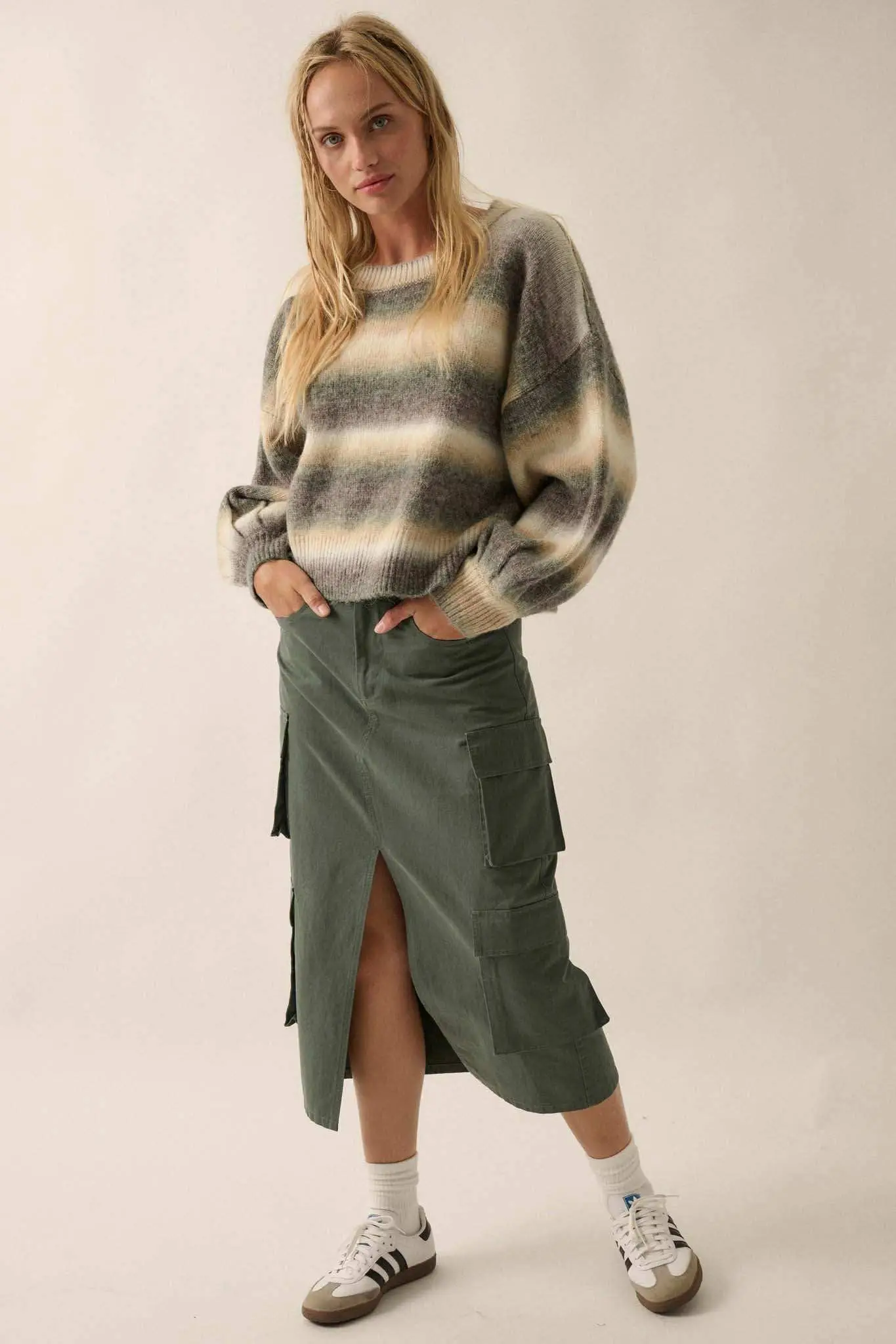 Fade Into You Ombre Striped Sweater - Image 11