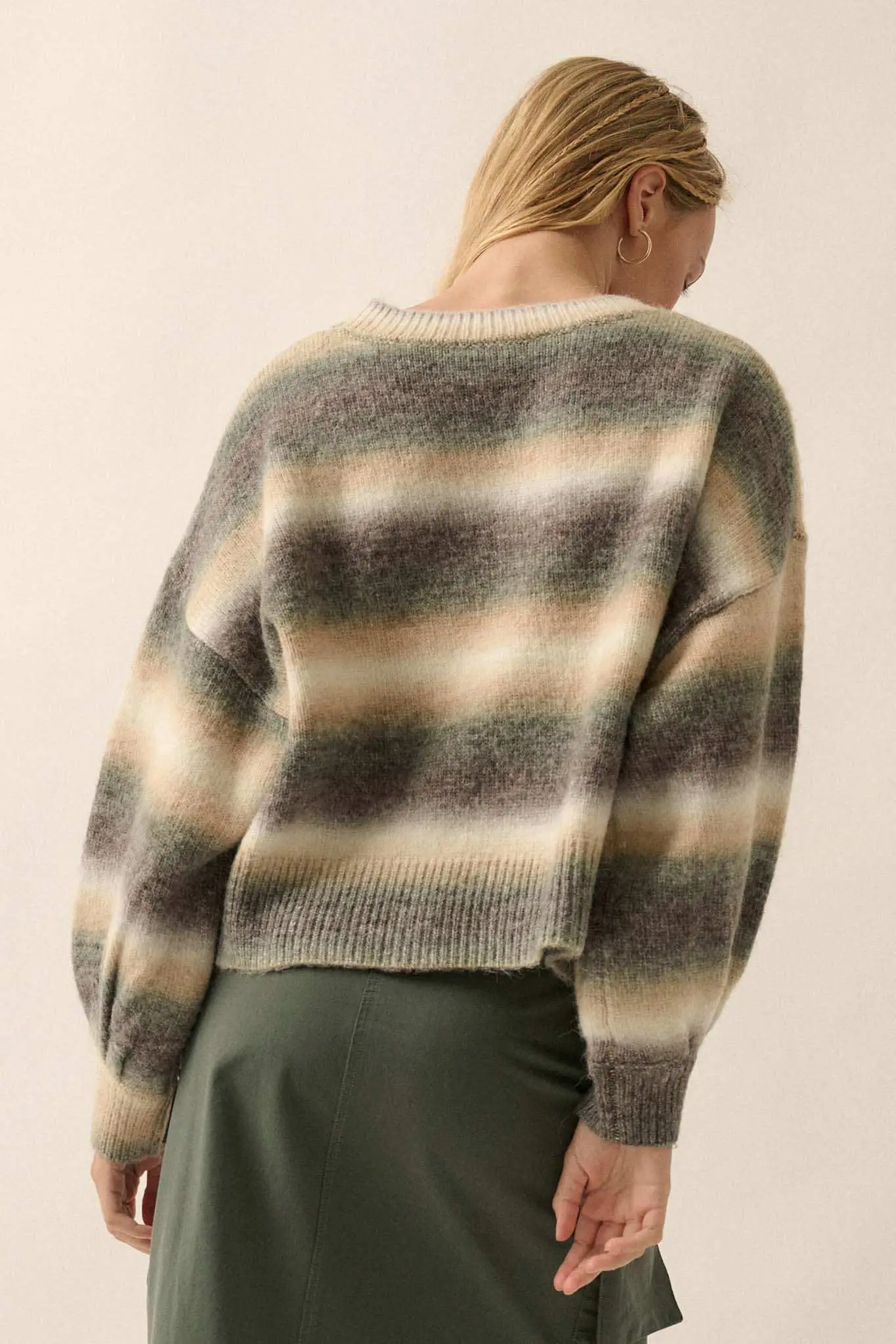 Fade Into You Ombre Striped Sweater - Image 12