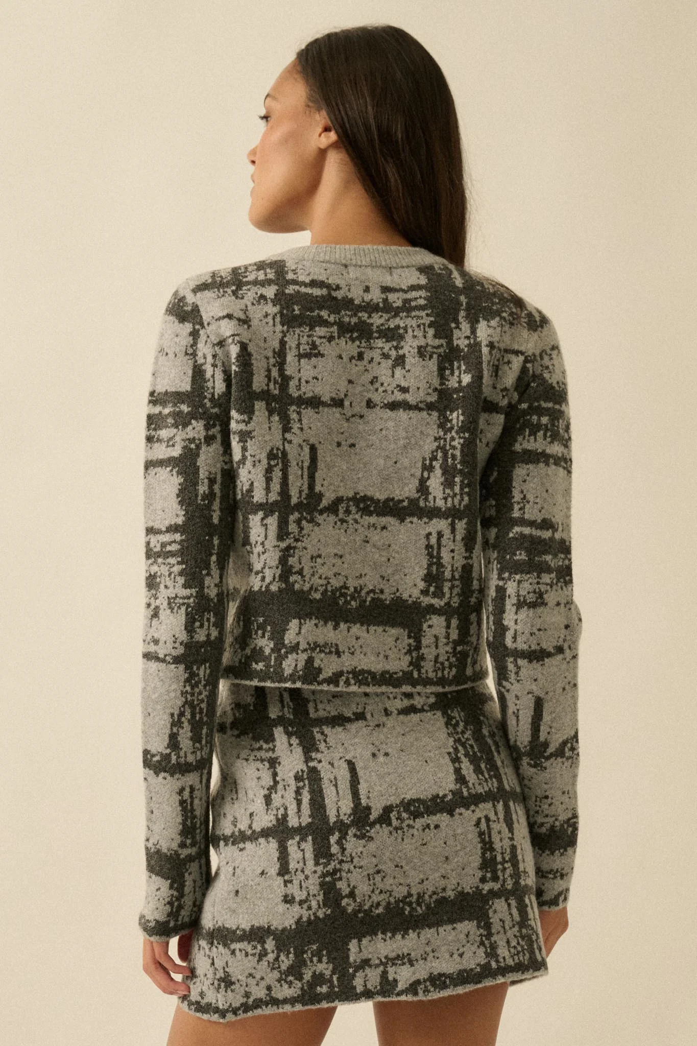 Fair and Square Plaid Jacquard-Knit Cardigan - Image 12
