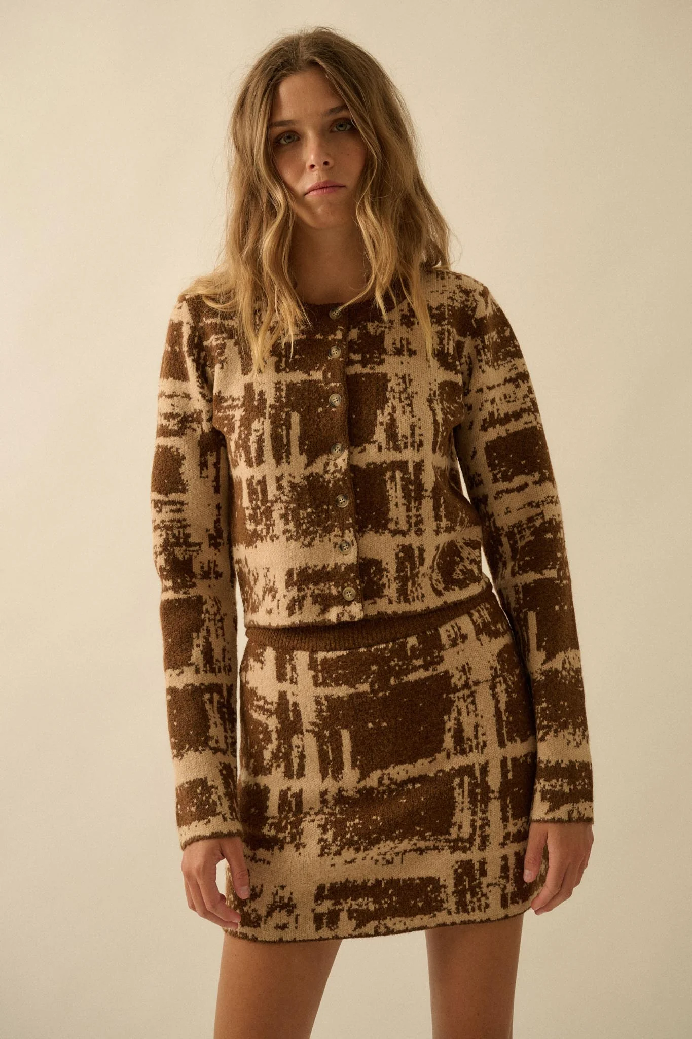 Fair and Square Plaid Jacquard-Knit Cardigan - Image 5