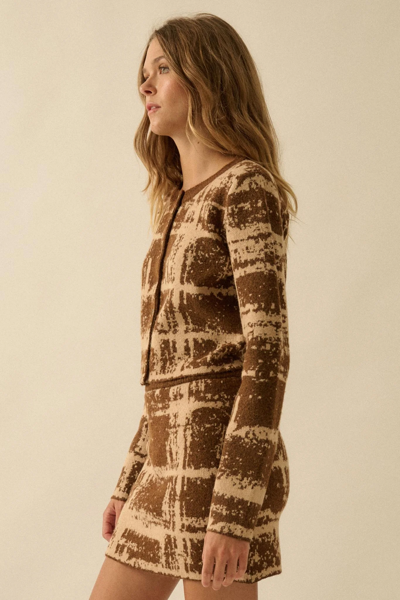 Fair and Square Plaid Jacquard-Knit Cardigan - Image 6