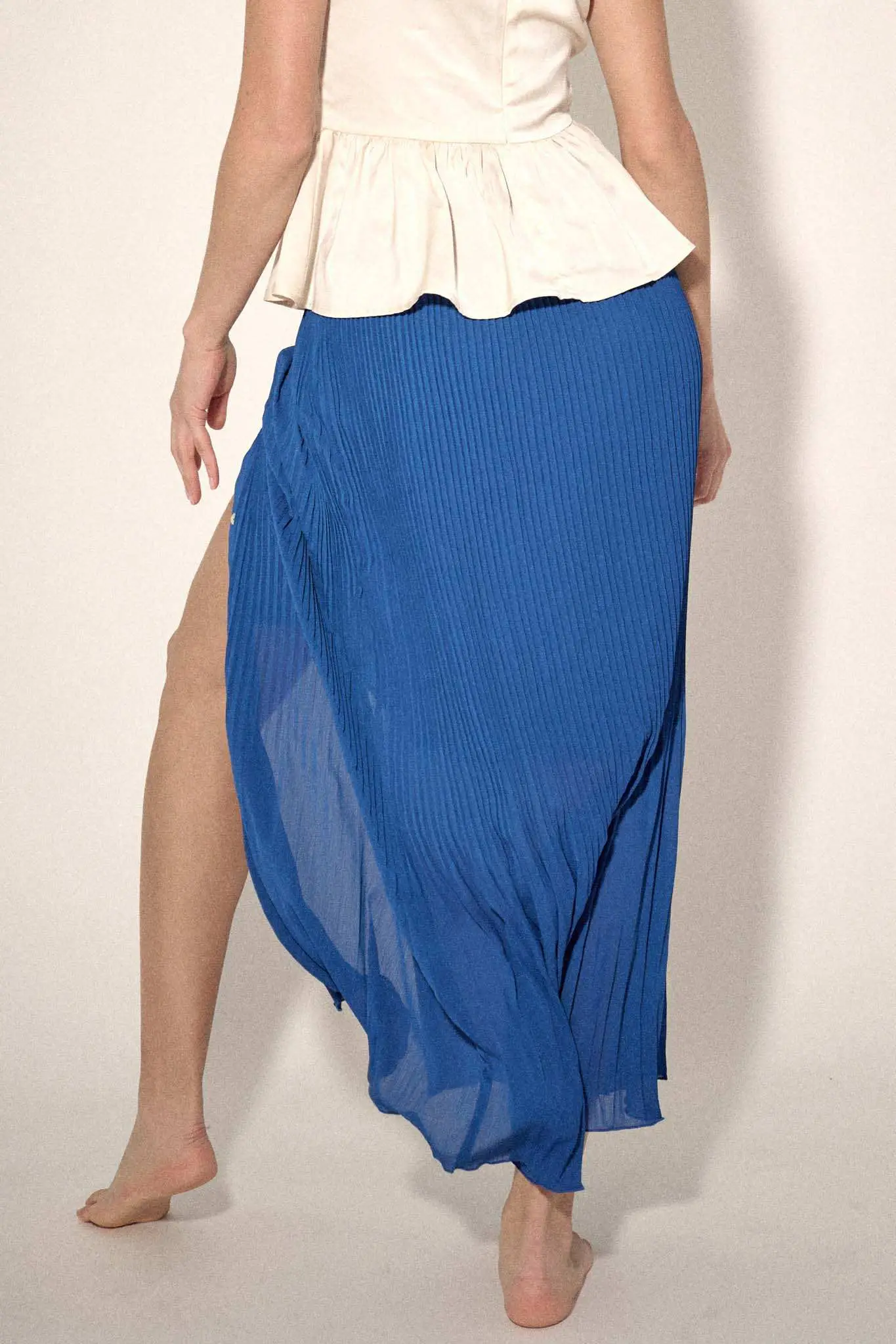 Fan Club Accordion Pleated Button-Front Maxi Skirt - Image 12