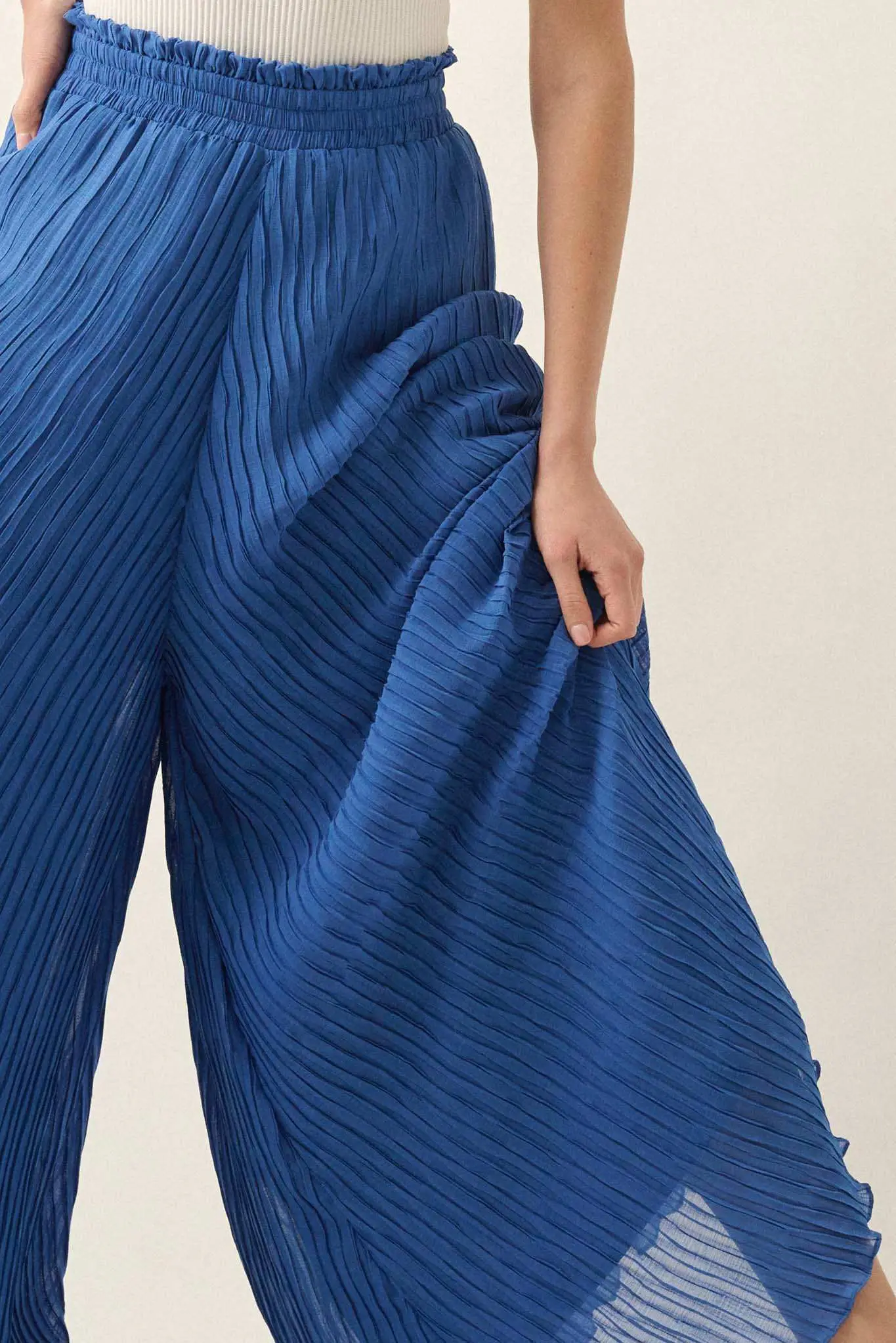 Fan Mail Accordion Pleated Wide-Leg Palazzo Pants - Image 10
