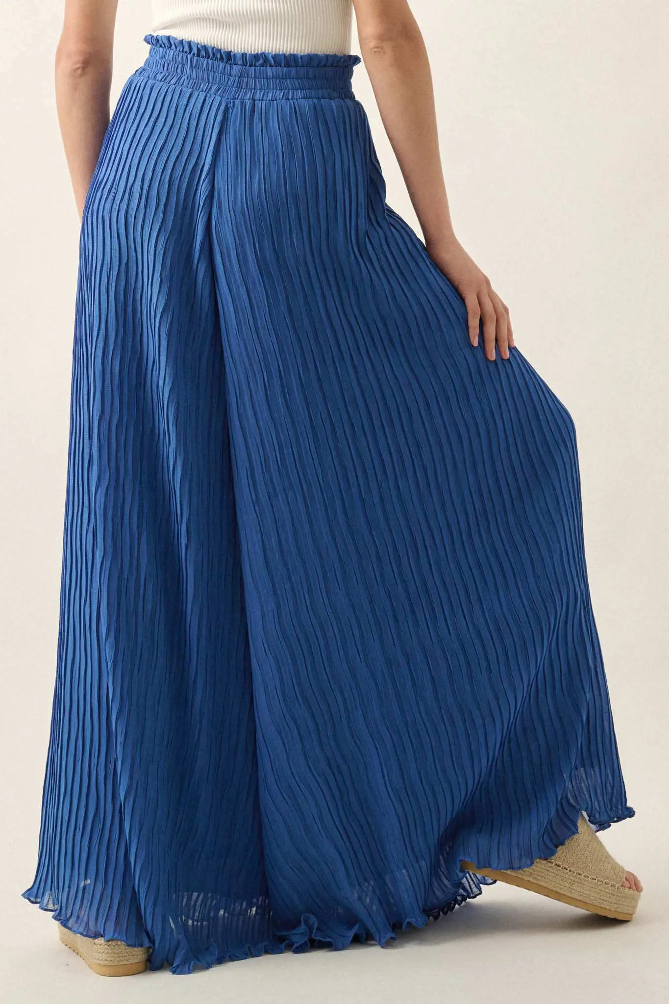 Fan Mail Accordion Pleated Wide-Leg Palazzo Pants - Image 11